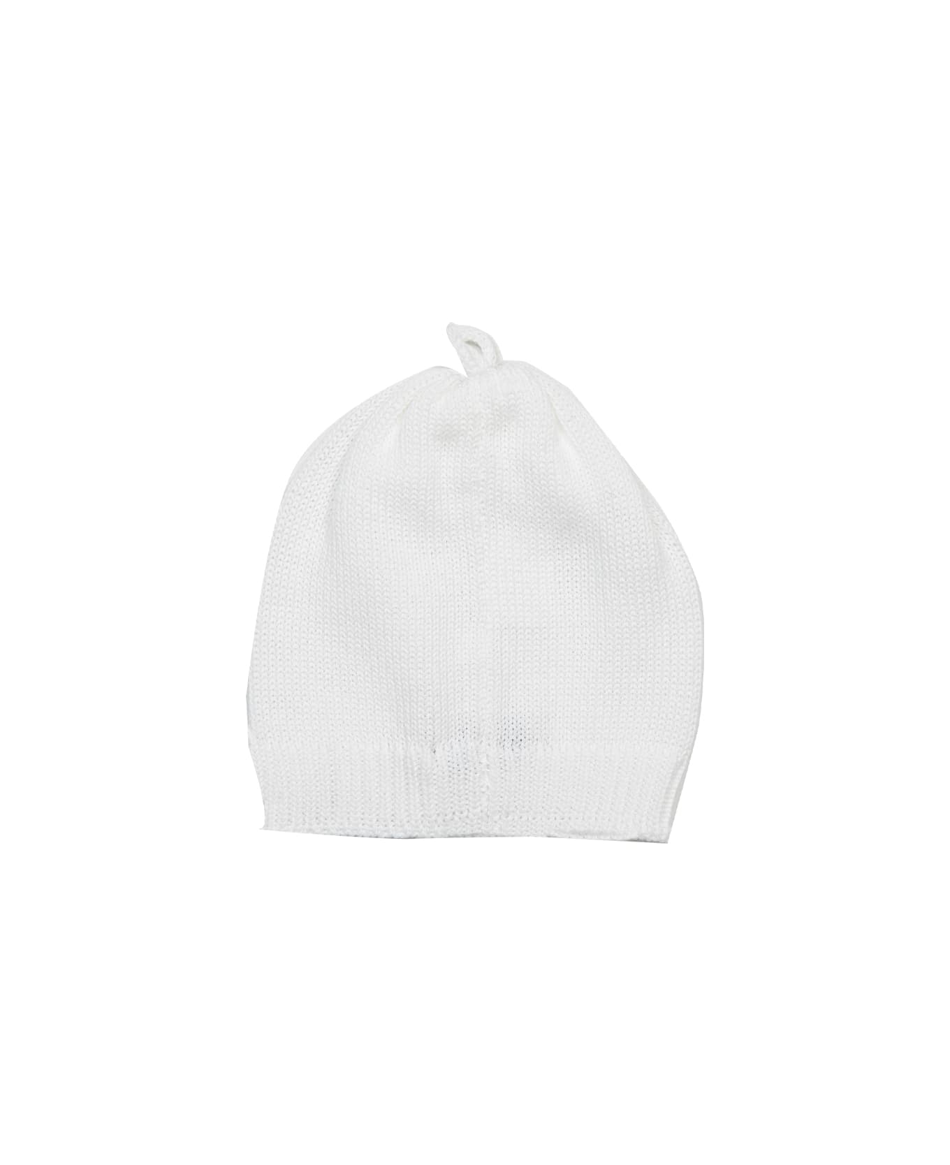 Piccola Giuggiola Cotton Knit Hat - White