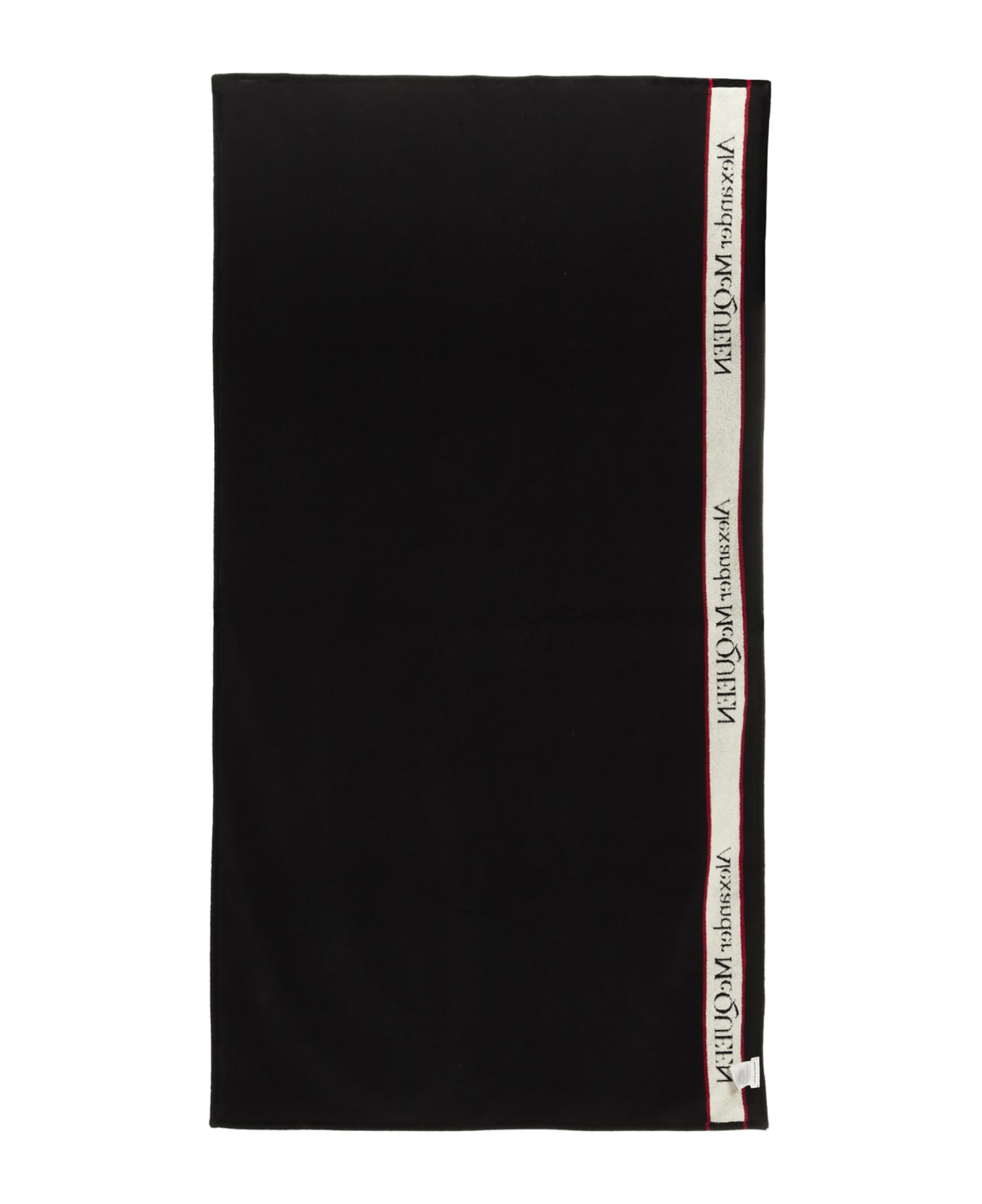 Alexander McQueen Logo Beach Towel - Black  