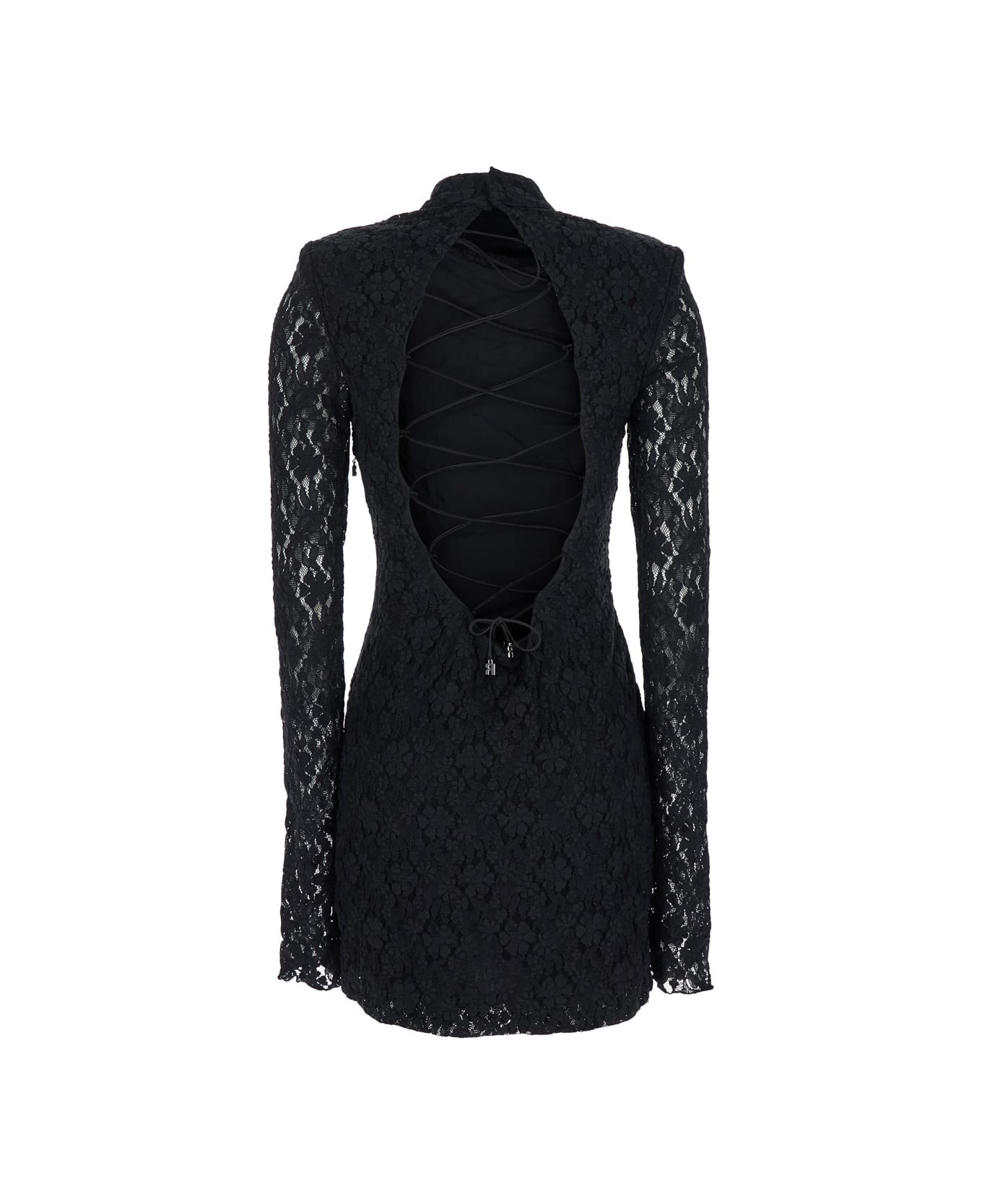 Rotate by Birger Christensen Lace Mini Ls Dress - Black