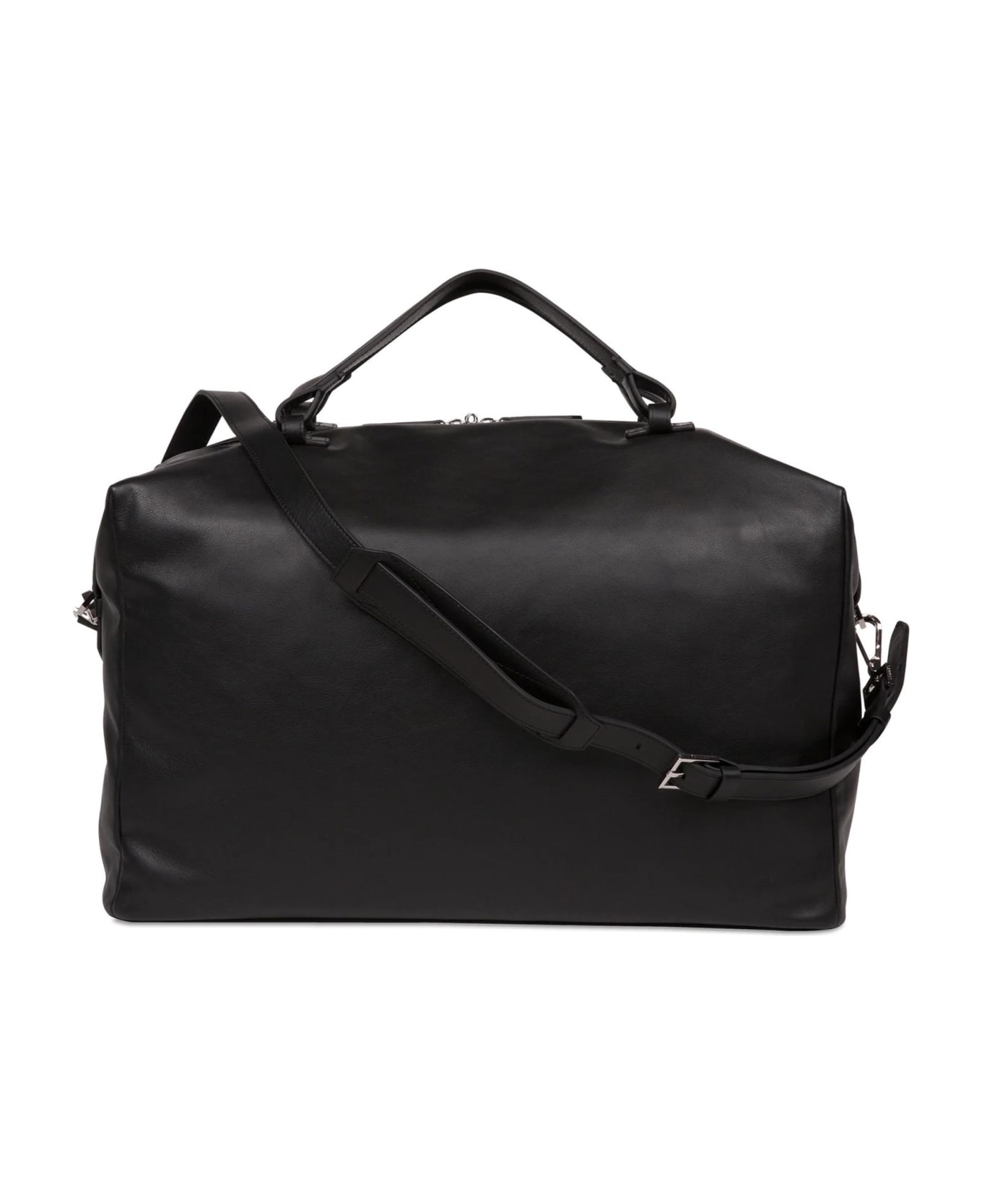 Lancel Black Smooth Cowhide Leather Travel Bag - Nero