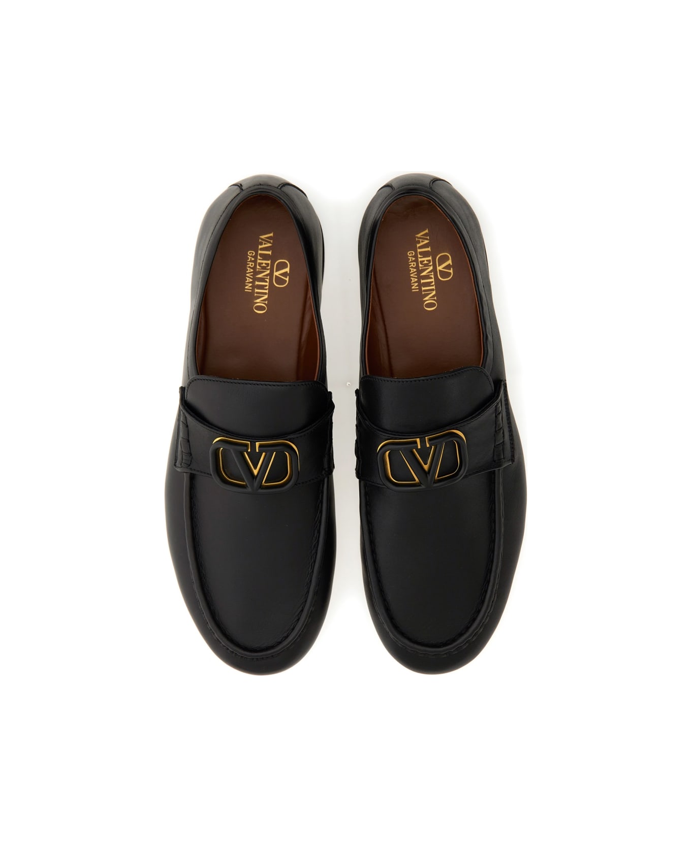 Valentino Garavani Moccasin Vlogo The Signature - BLACK