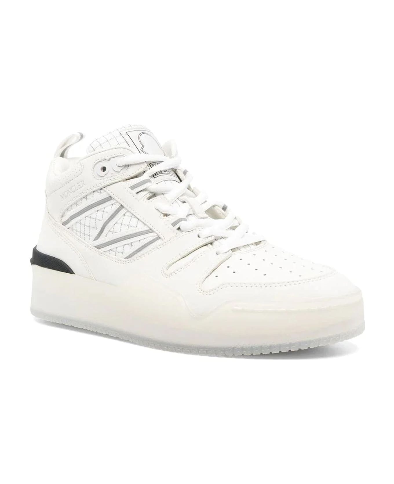 Moncler Pivot Leather Sneakers - White