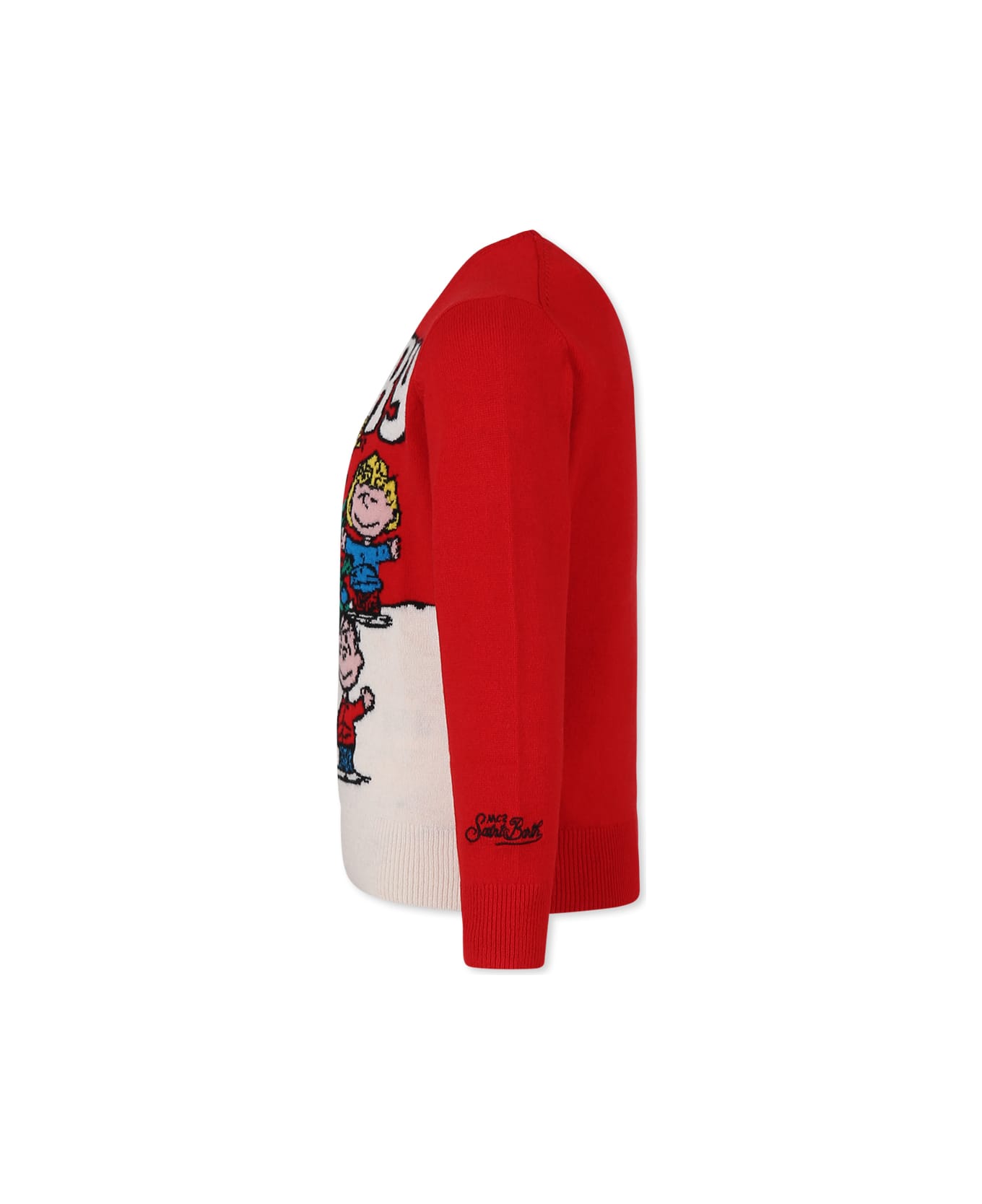 MC2 Saint Barth Red Sweater For Boy With Peanuts Print - Red