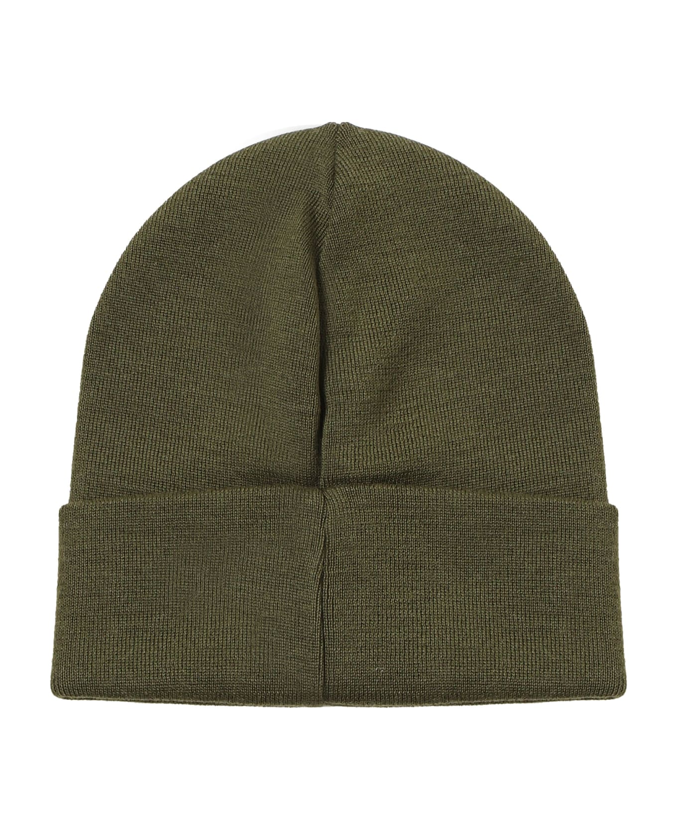 Dondup Beanie Hat With Applied Logo - ARMY