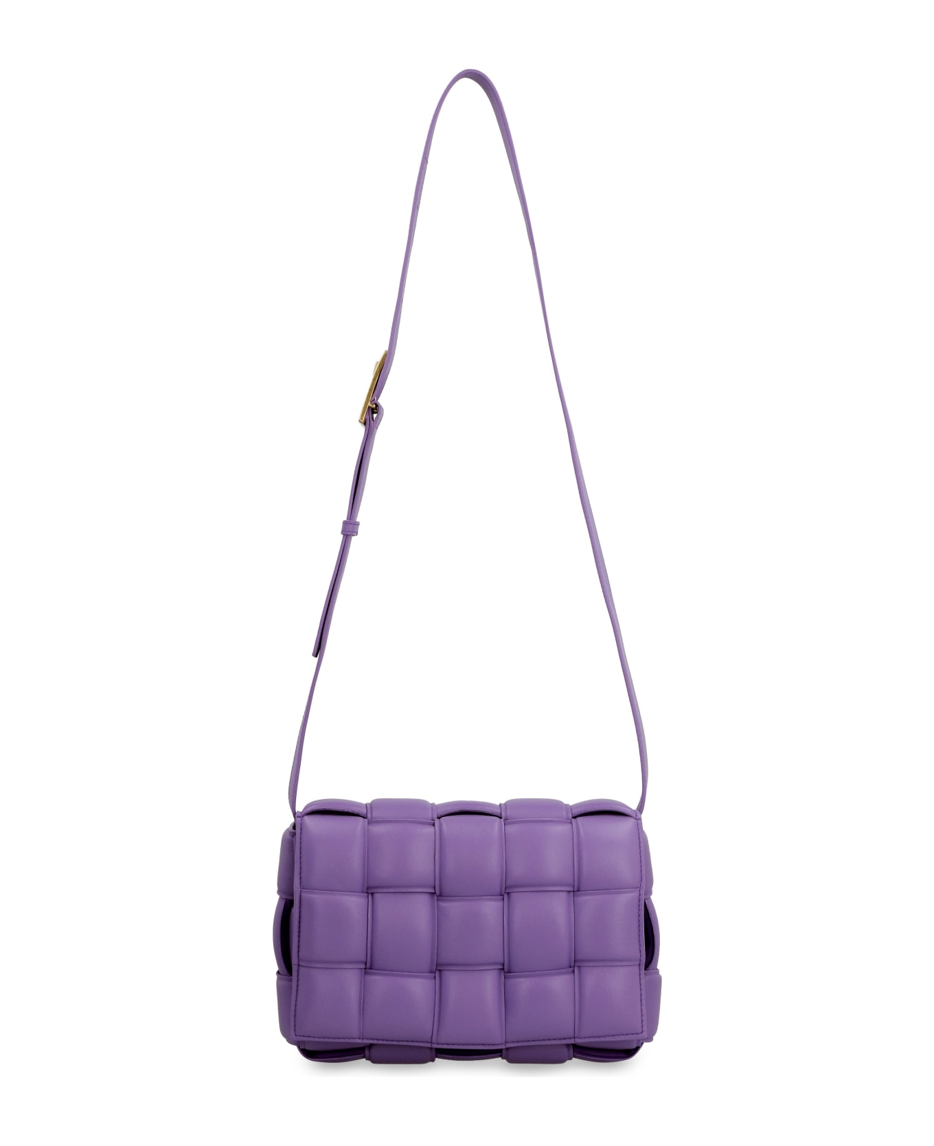 Bottega Veneta Padded Cassette Crossbody Bag - PURPLE-GOLD