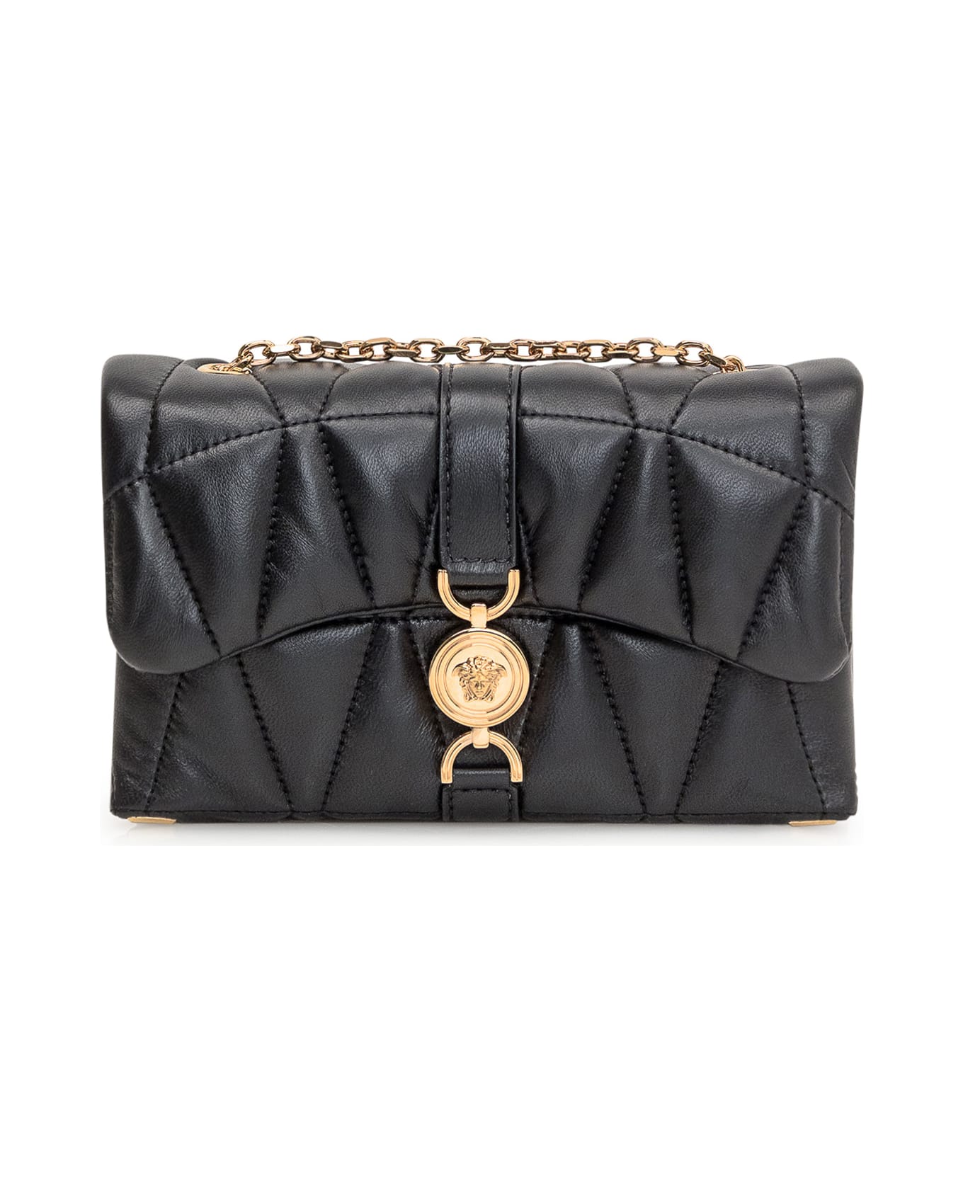 Versace Mini Kleio Bag - BLACK-VERSACE GOLD