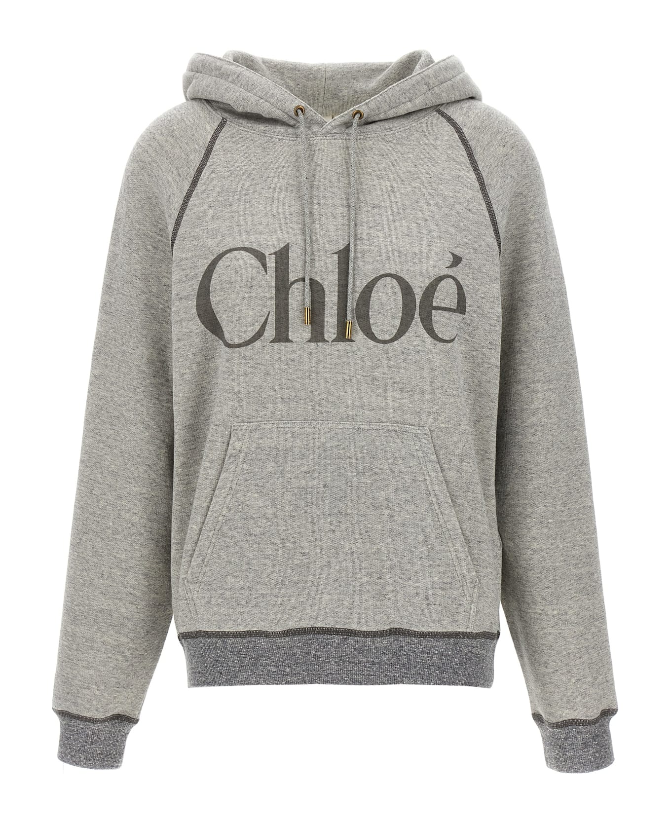 Chloé Logo Hoodie - Gray