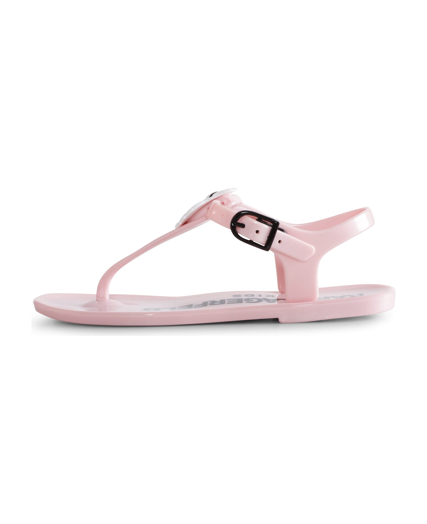 Karl Lagerfeld Kids Pink Flip Flops For Girl With Karl And Choupette - Pink