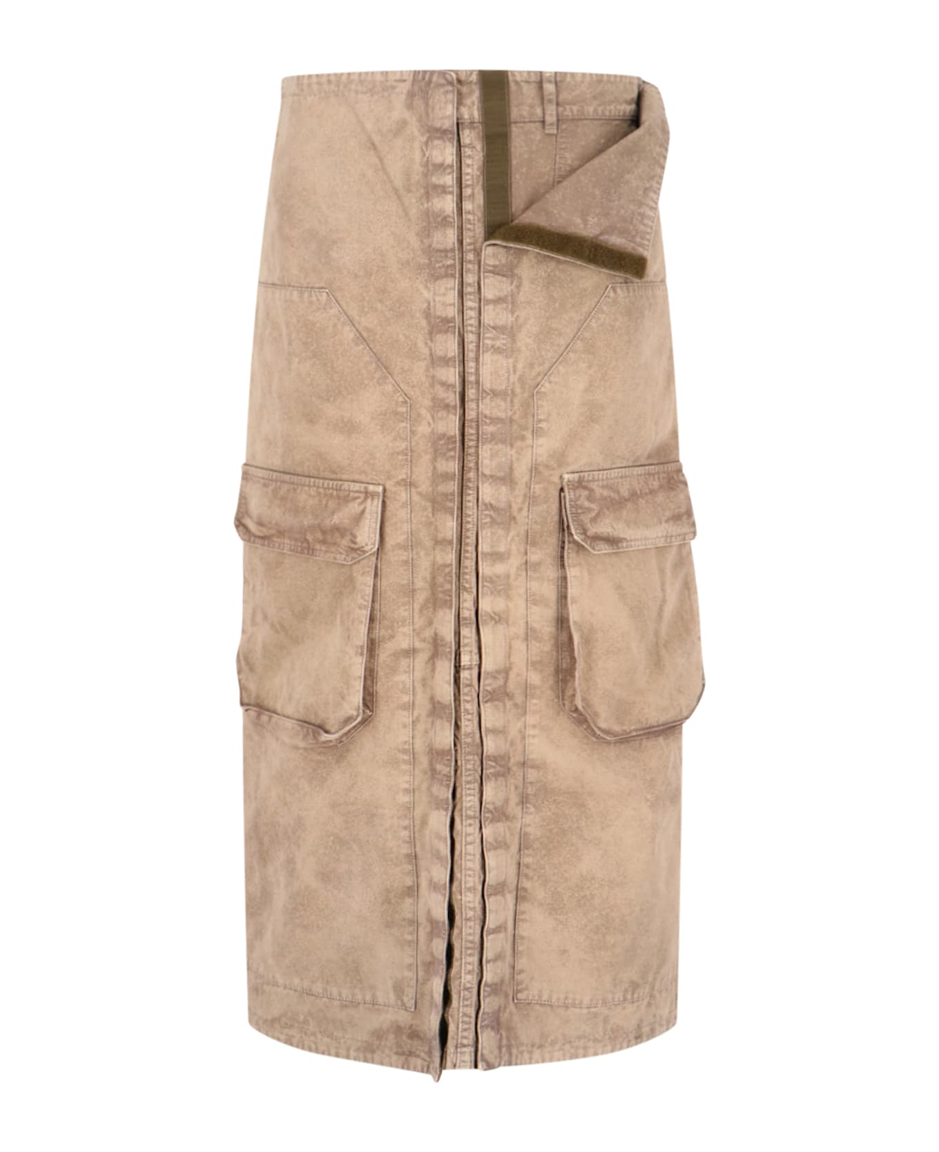 Y/Project Maxi Cargo Skirt - Brown