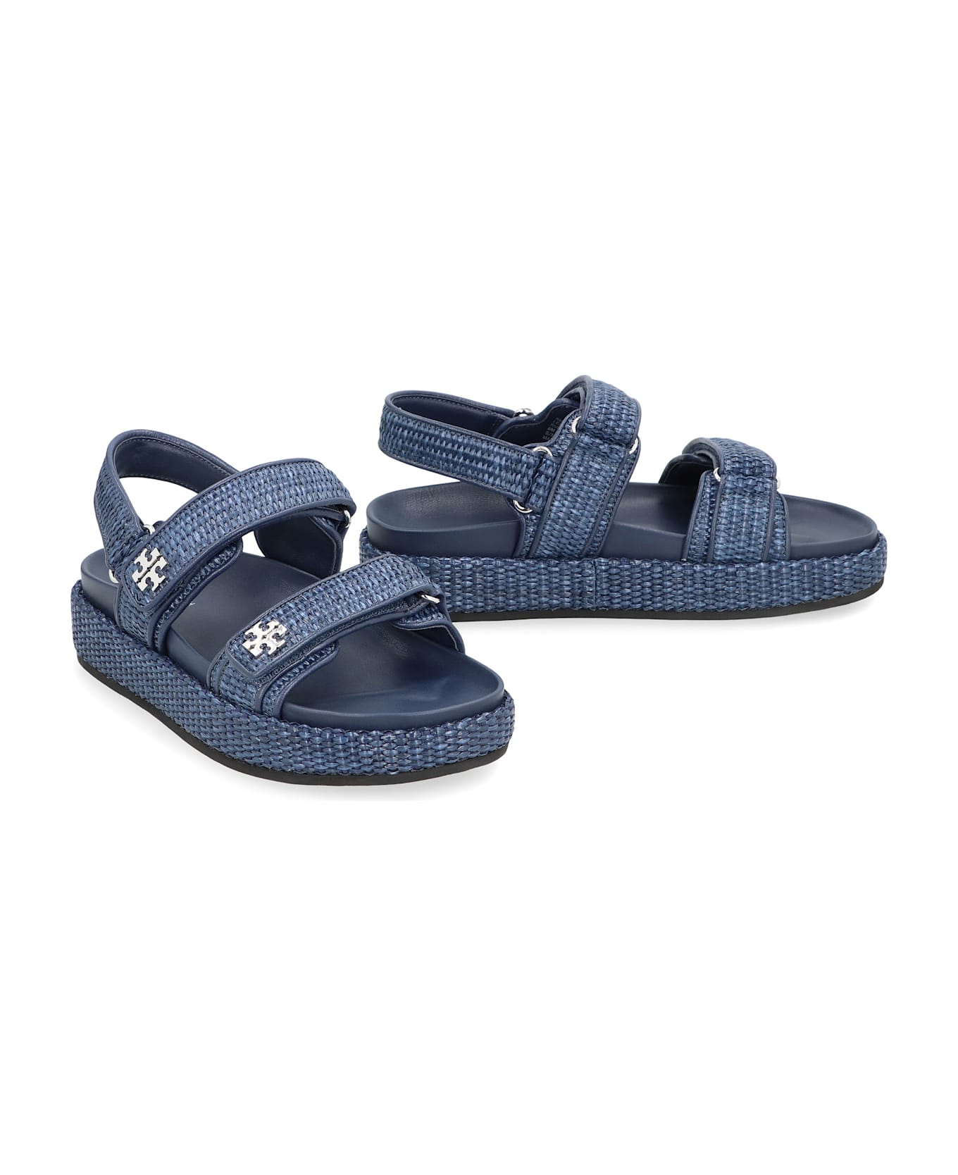 Tory Burch Kira Intrecciato Sandals - blue