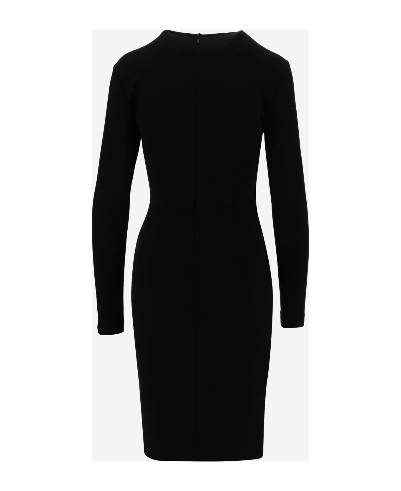 Pinko Stretch Viscose Jersey Midi Dress - Black ワンピース＆ドレス