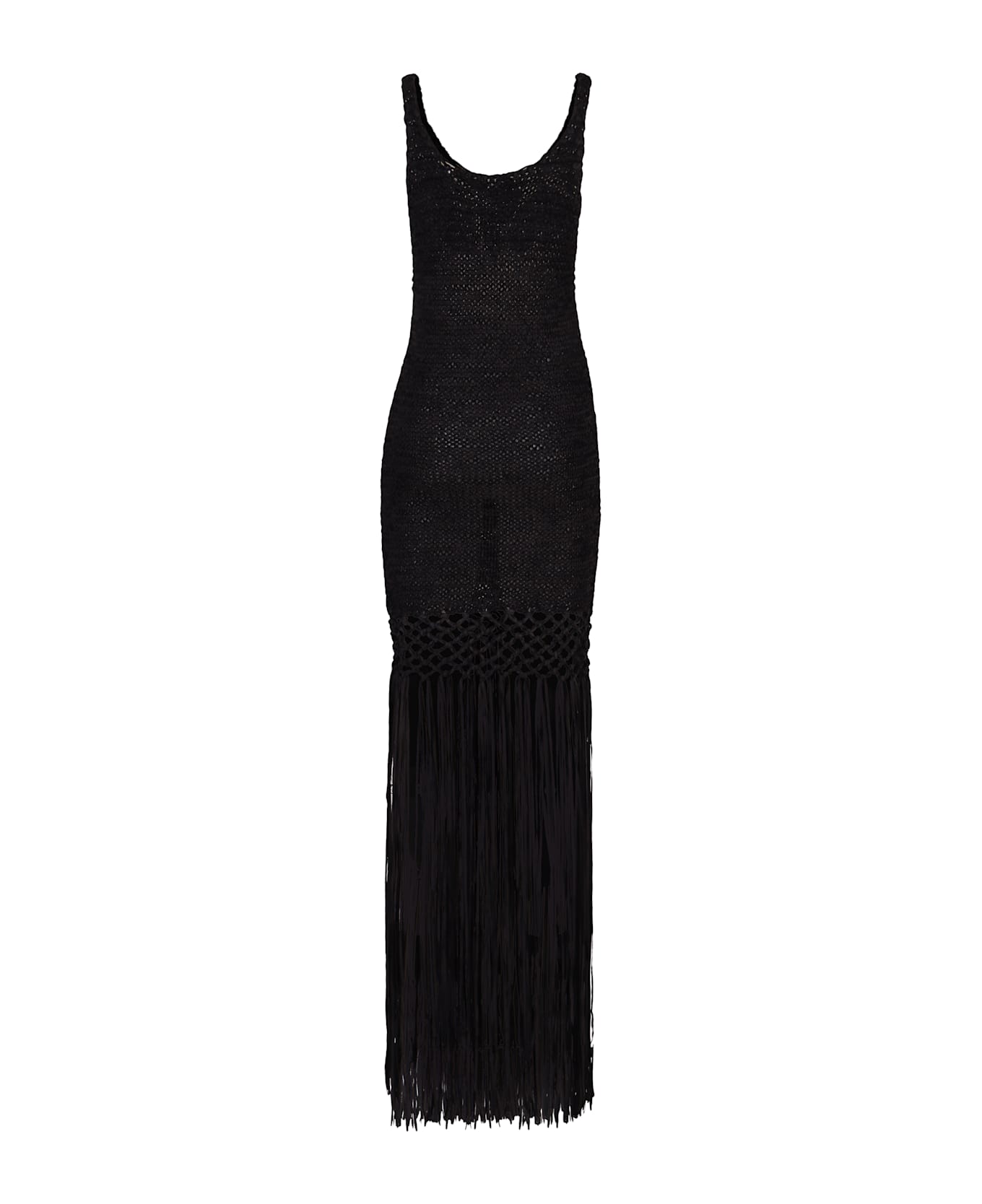 Philosophy di Lorenzo Serafini Openwork-knit Dress - black