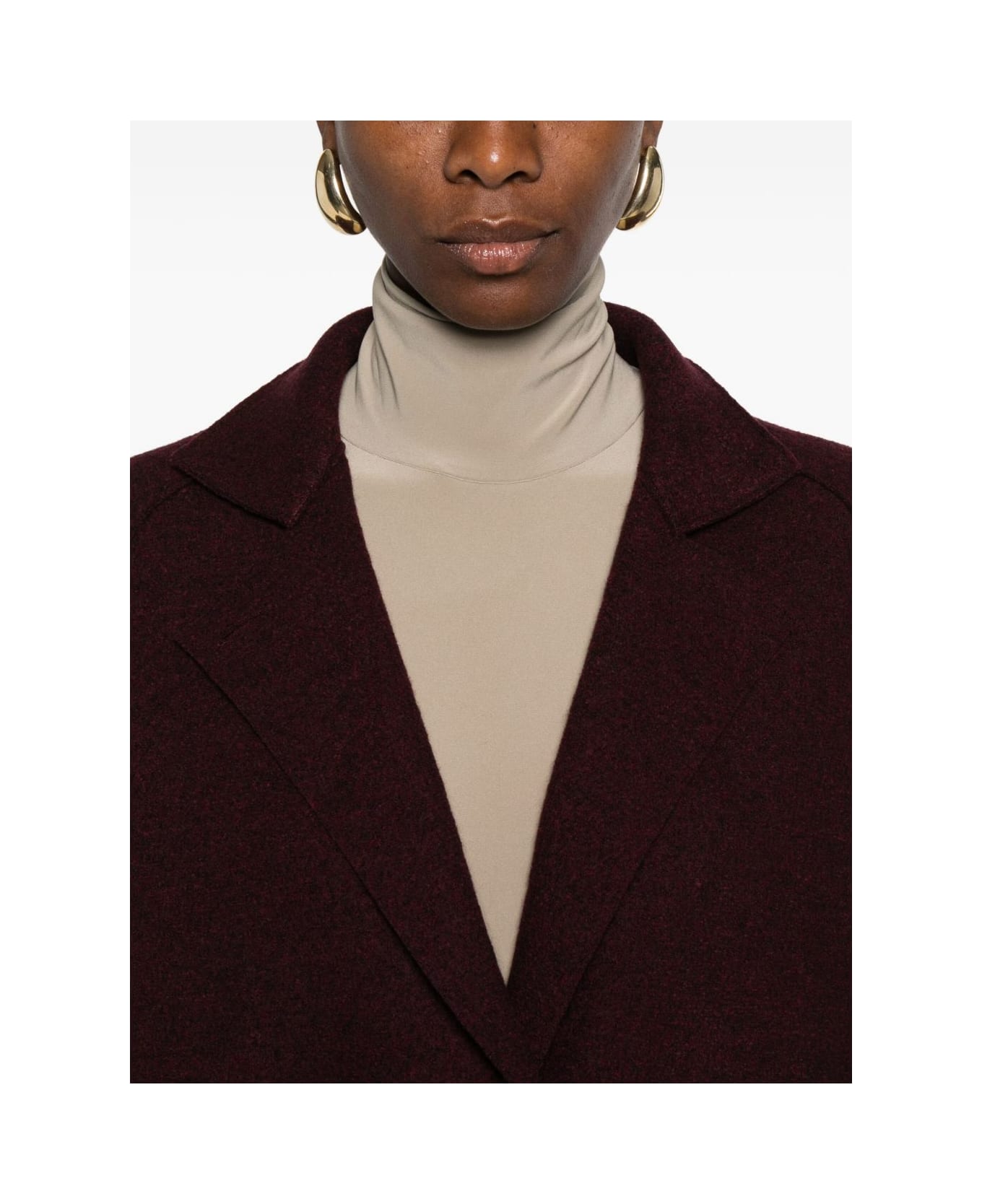 Harris Wharf London Wool Coat - Bordeaux