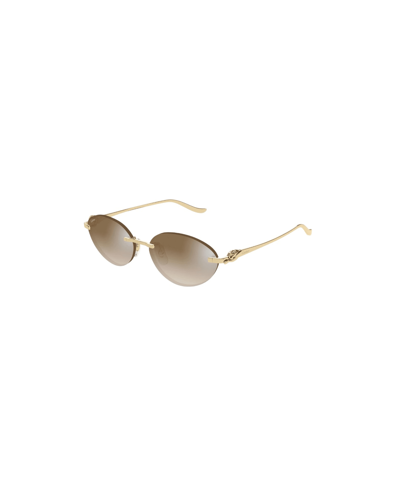 Cartier Eyewear Ct 0504 - Gold Sunglasses