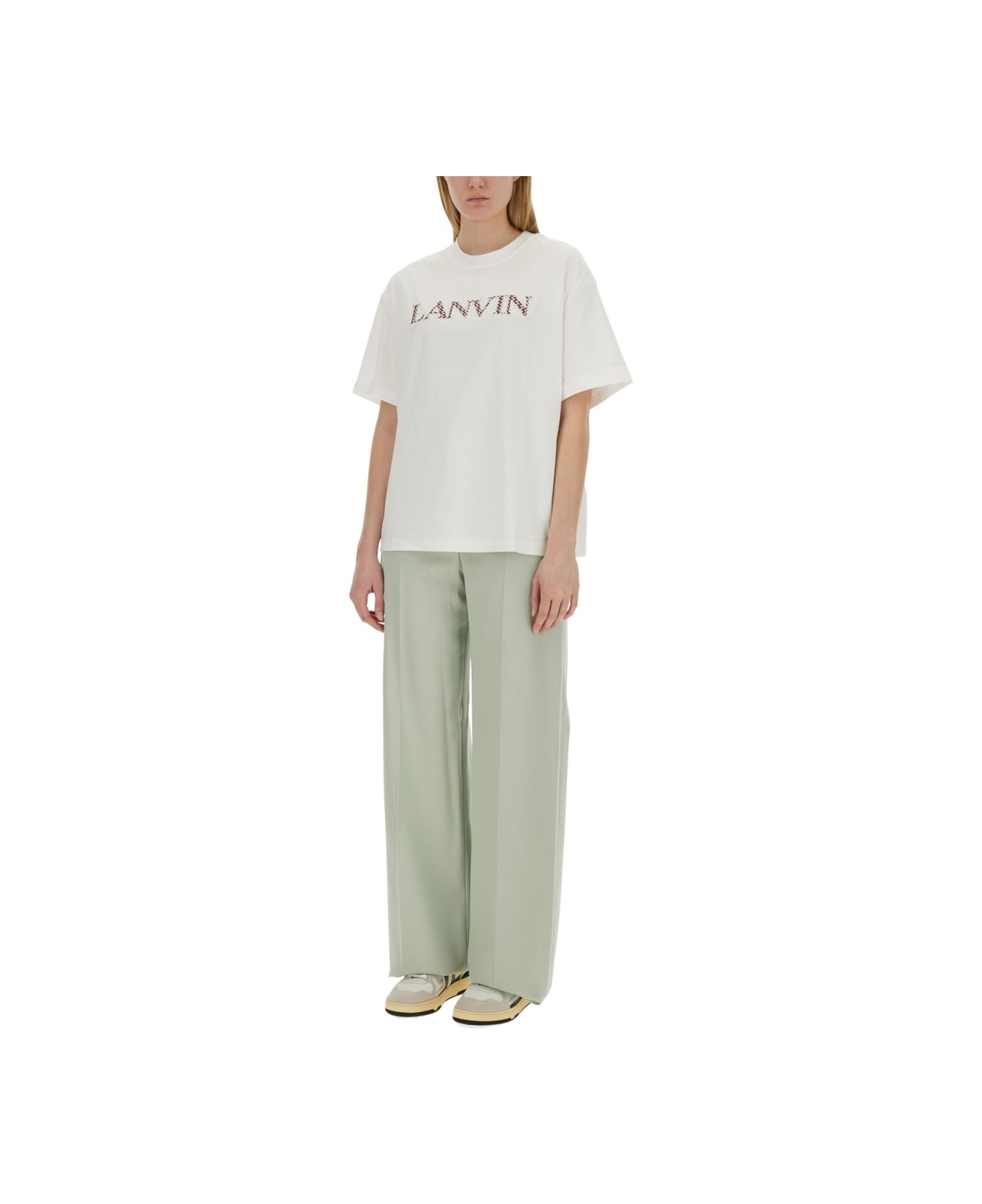 Lanvin T-shirt With Logo - Bianco