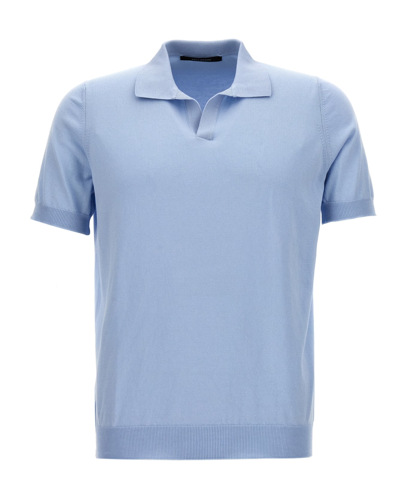 Tagliatore Knitted Polo Shirt - Light Blue