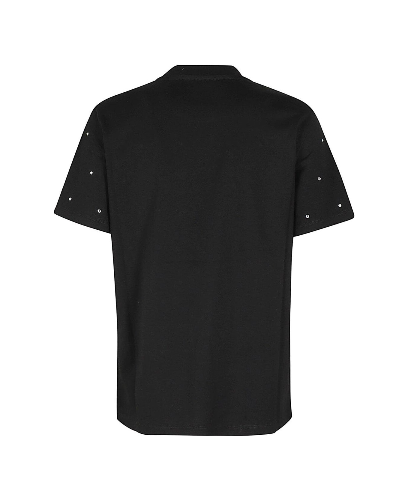 MSGM Allover Embellished Crewneck T-shirt - Black