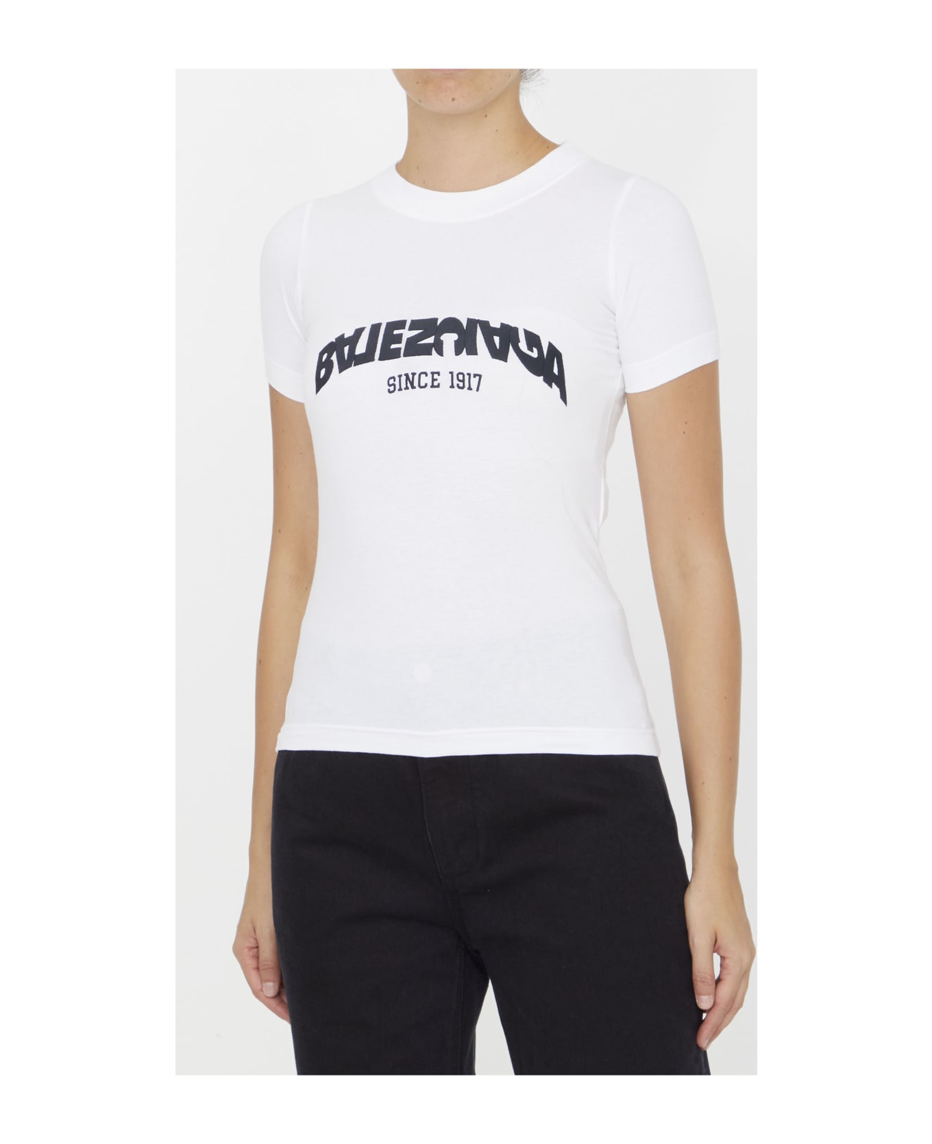 Balenciaga Back Flip Logo T-shirt - WHITE Tシャツ
