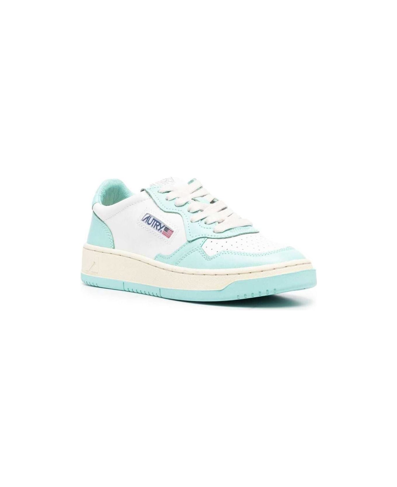 Autry Medalist Lace-up Sneakers - Leat Turquoise