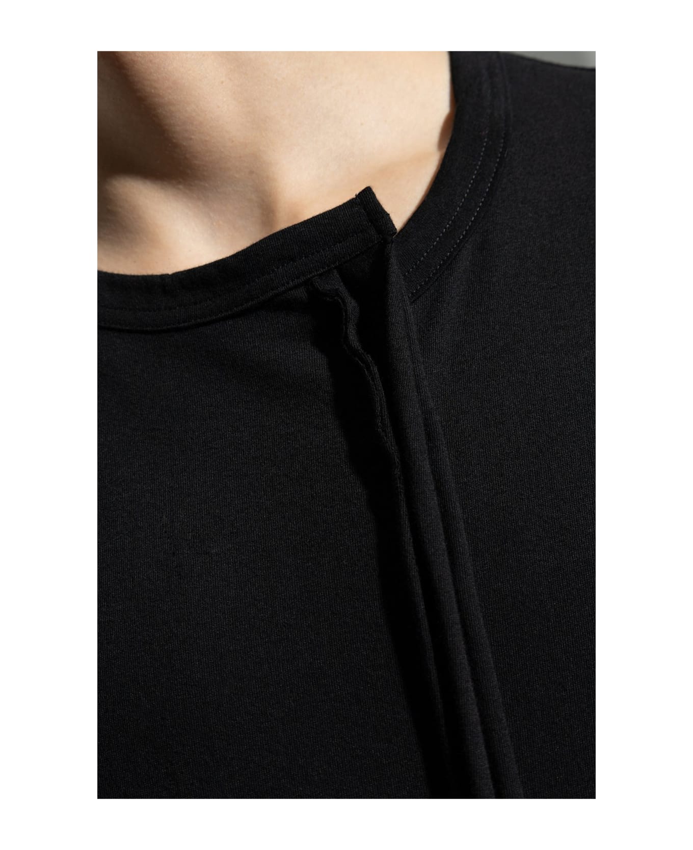 Yohji Yamamoto Asymmetric T-shirt - BLACK