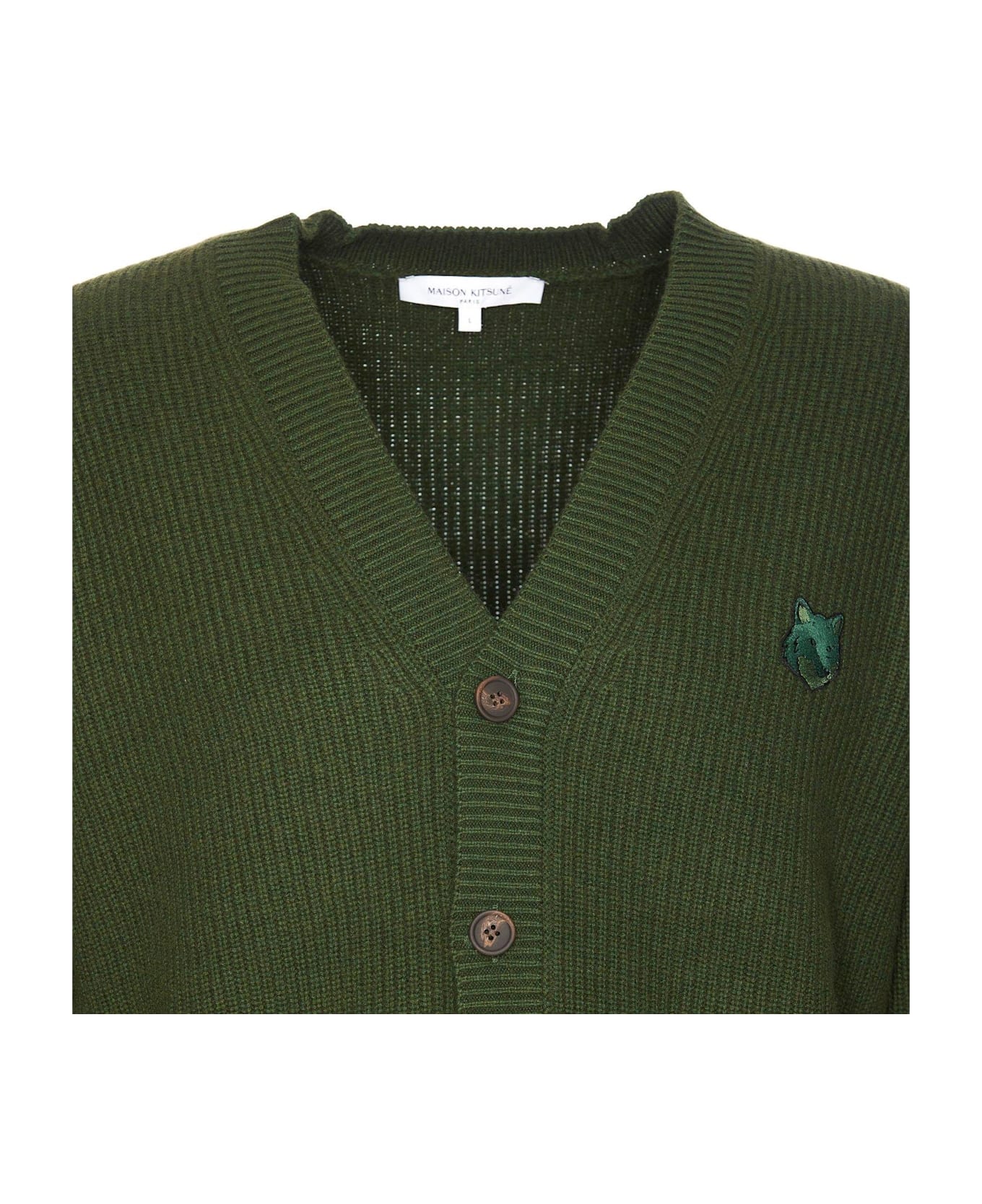 Maison Kitsuné Bold Fox Head Patch Knitted Cardigan - Non definito
