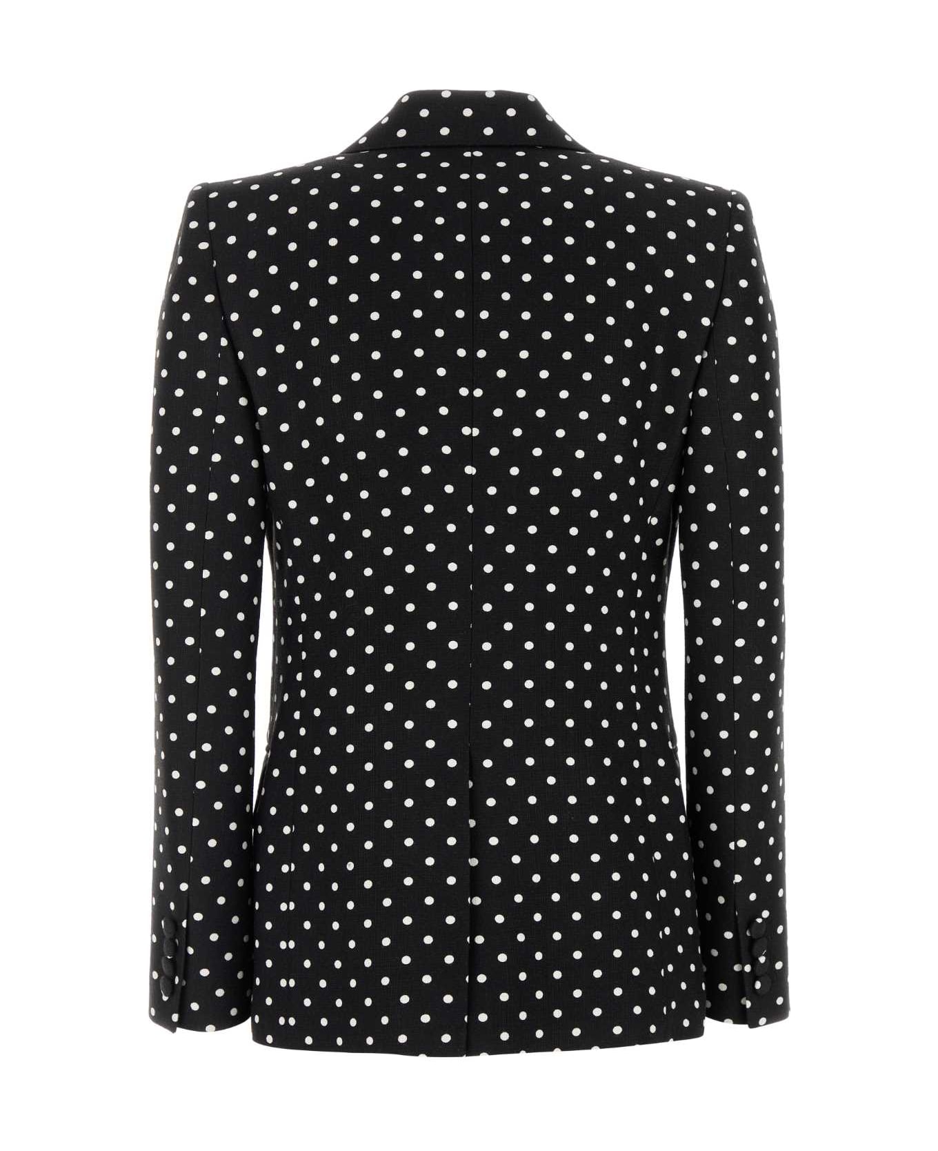 Valentino Garavani Polka Dot Single-breasted Blazer