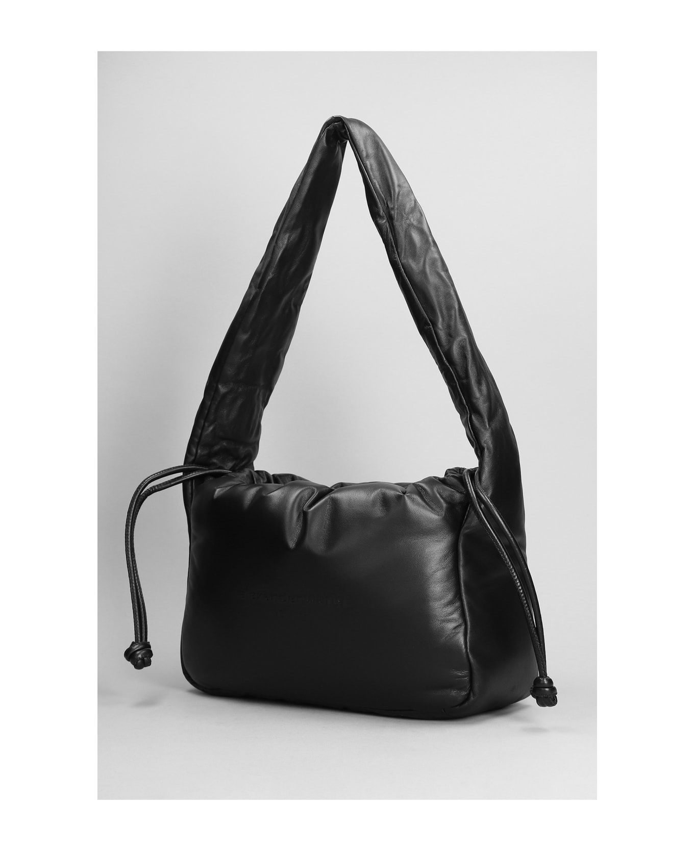 Alexander Wang Ryan Puff Shoulder Bag In Black Leather - black ショルダーバッグ