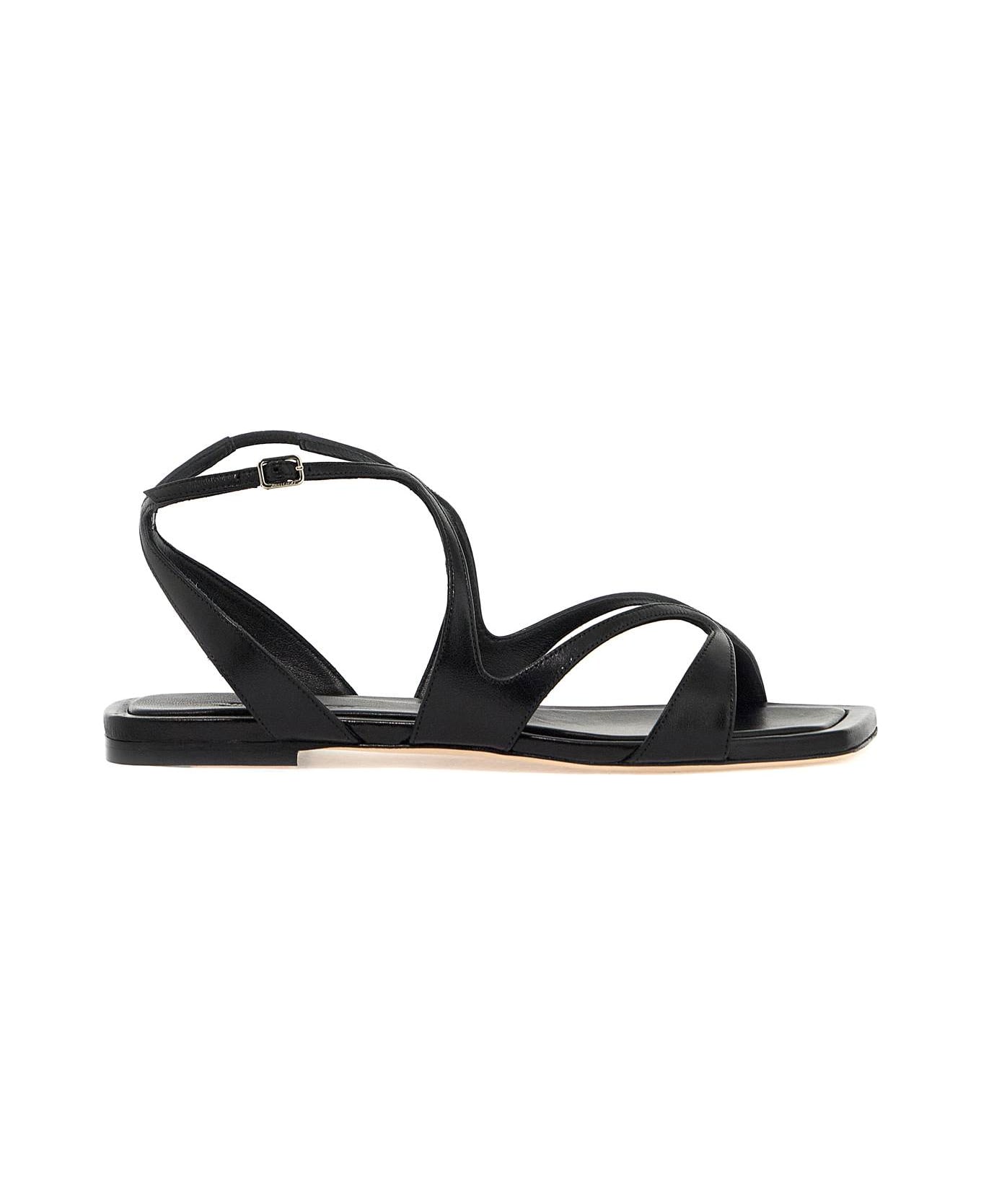 Jimmy Choo Ayla Flat Sandals - BLACK (Black)