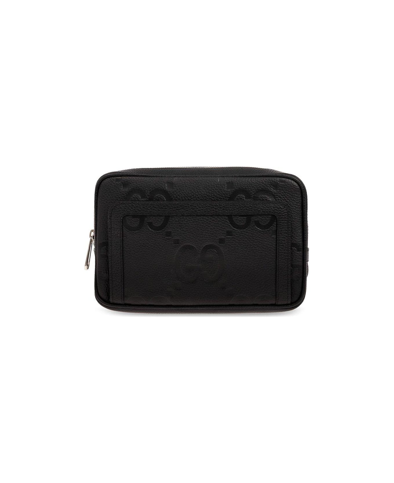 Gucci Jumbo Gg Pouch - Black バッグ