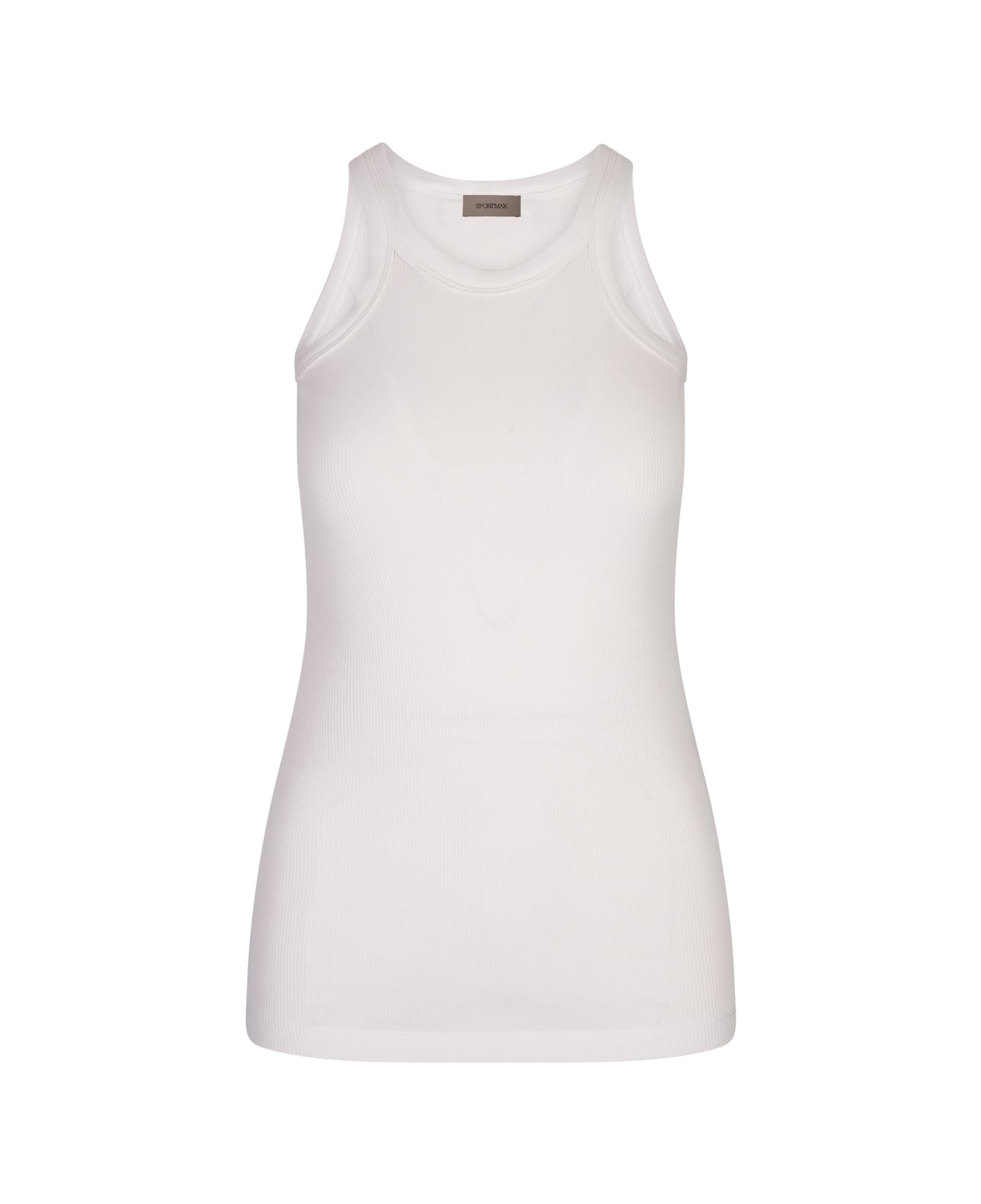 SportMax White Caccia Tank Top - White