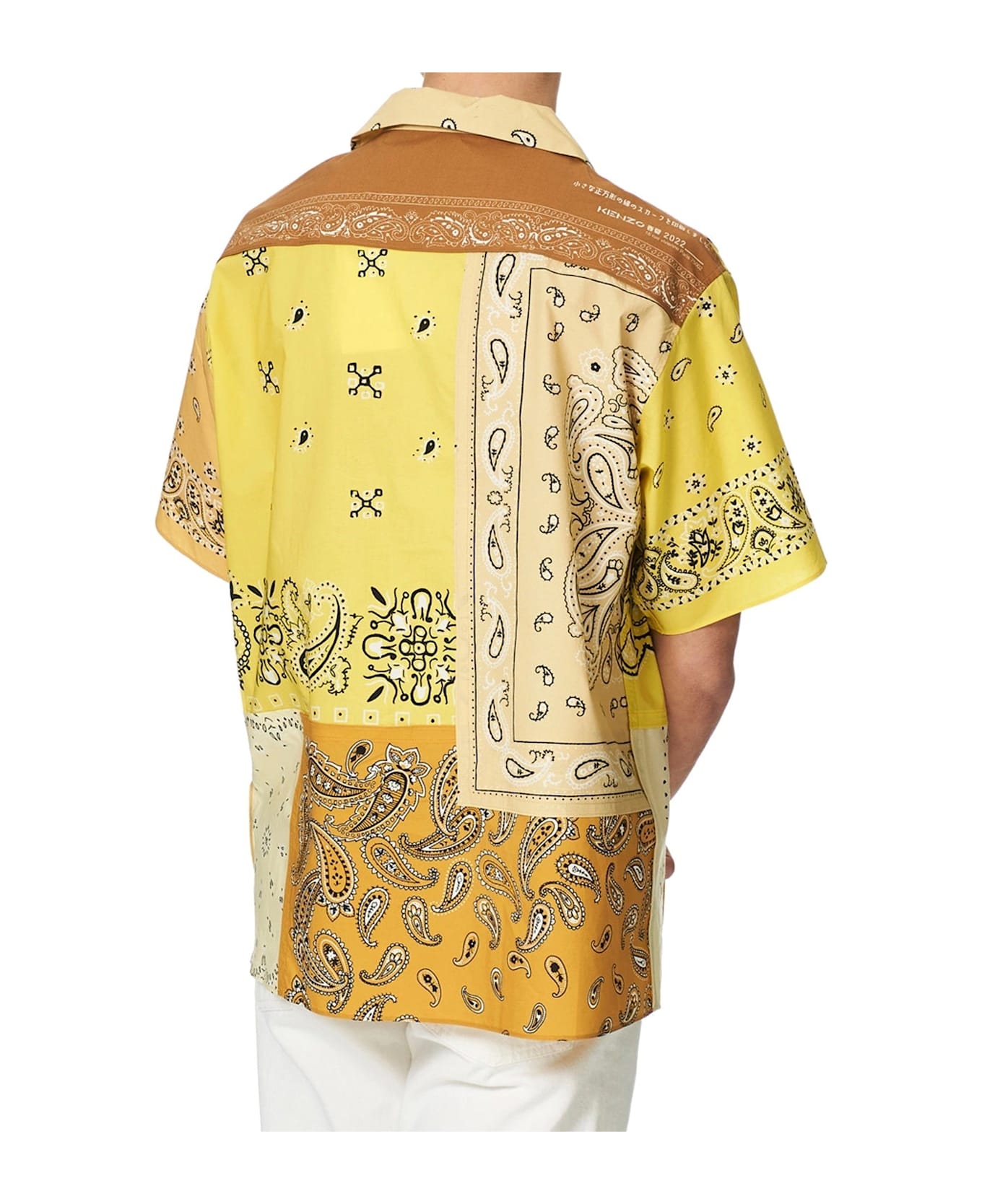 Kenzo Patchwork Short Sleeves Shirt - Yellow