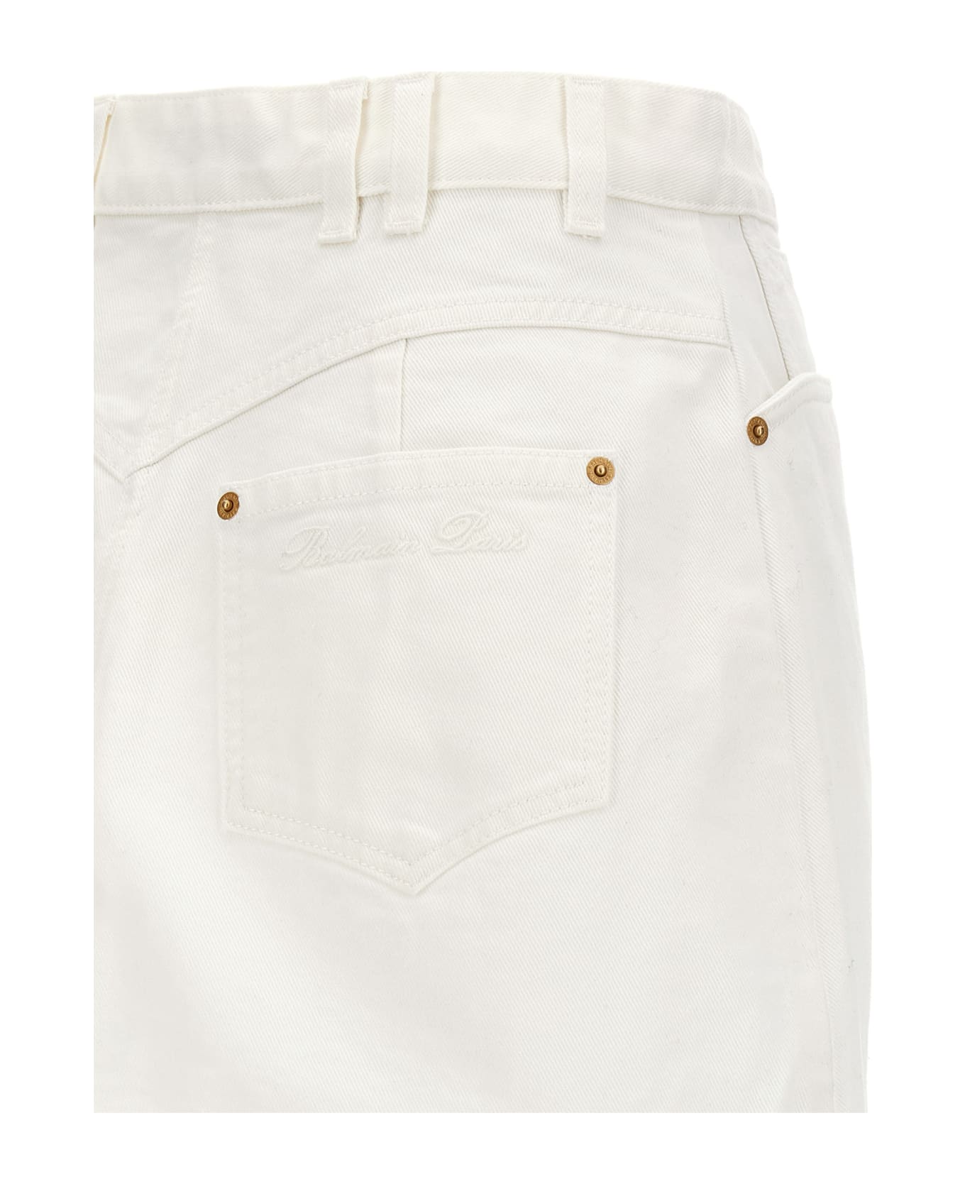 Balmain Western Skirt - White