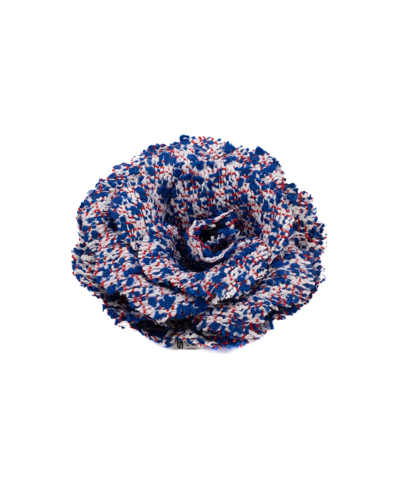 Philosophy di Lorenzo Serafini Blue White Red Bouclé Flower Brooch - Blu ブローチ