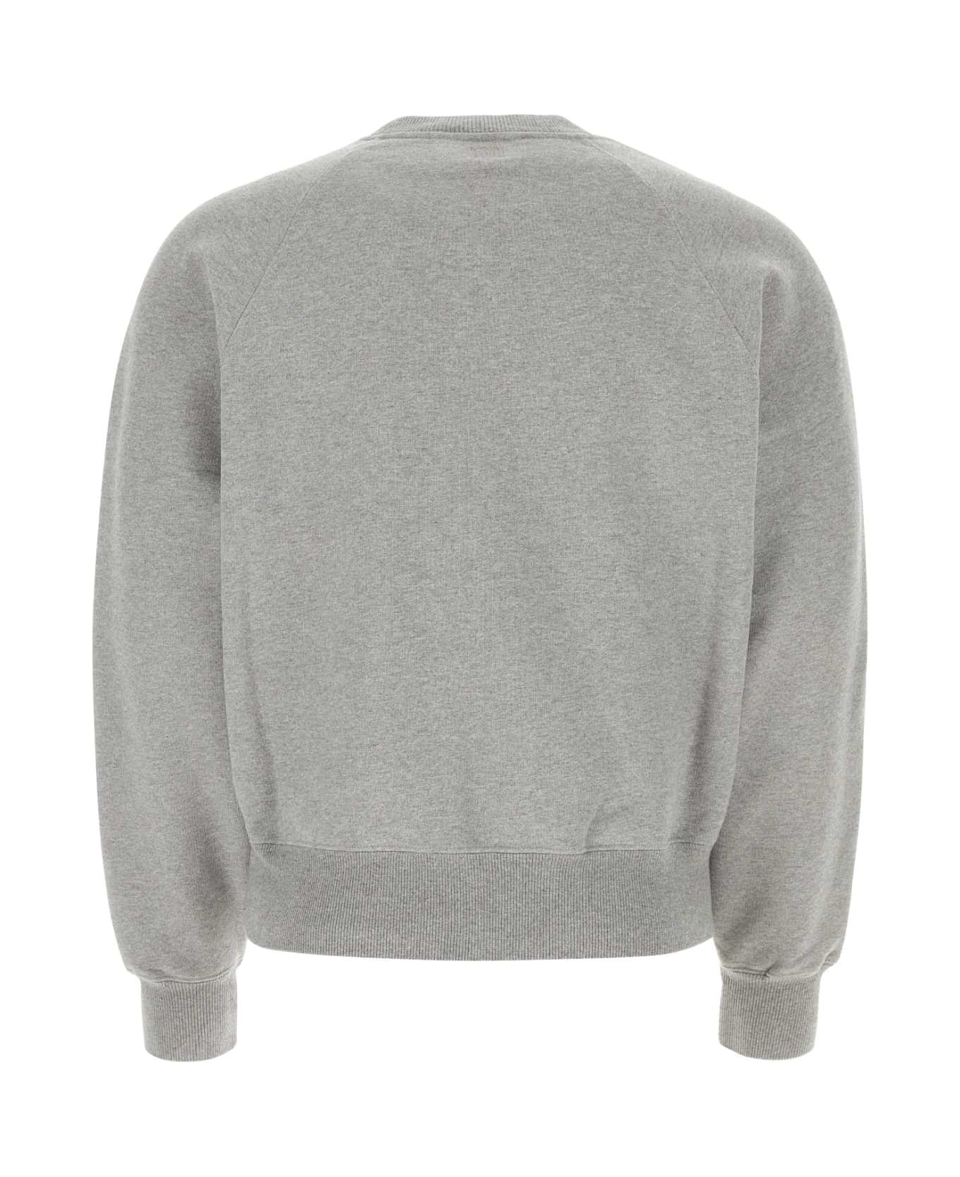 Ami Alexandre Mattiussi Grey Cotton Sweatshirt - HEATHERGREY