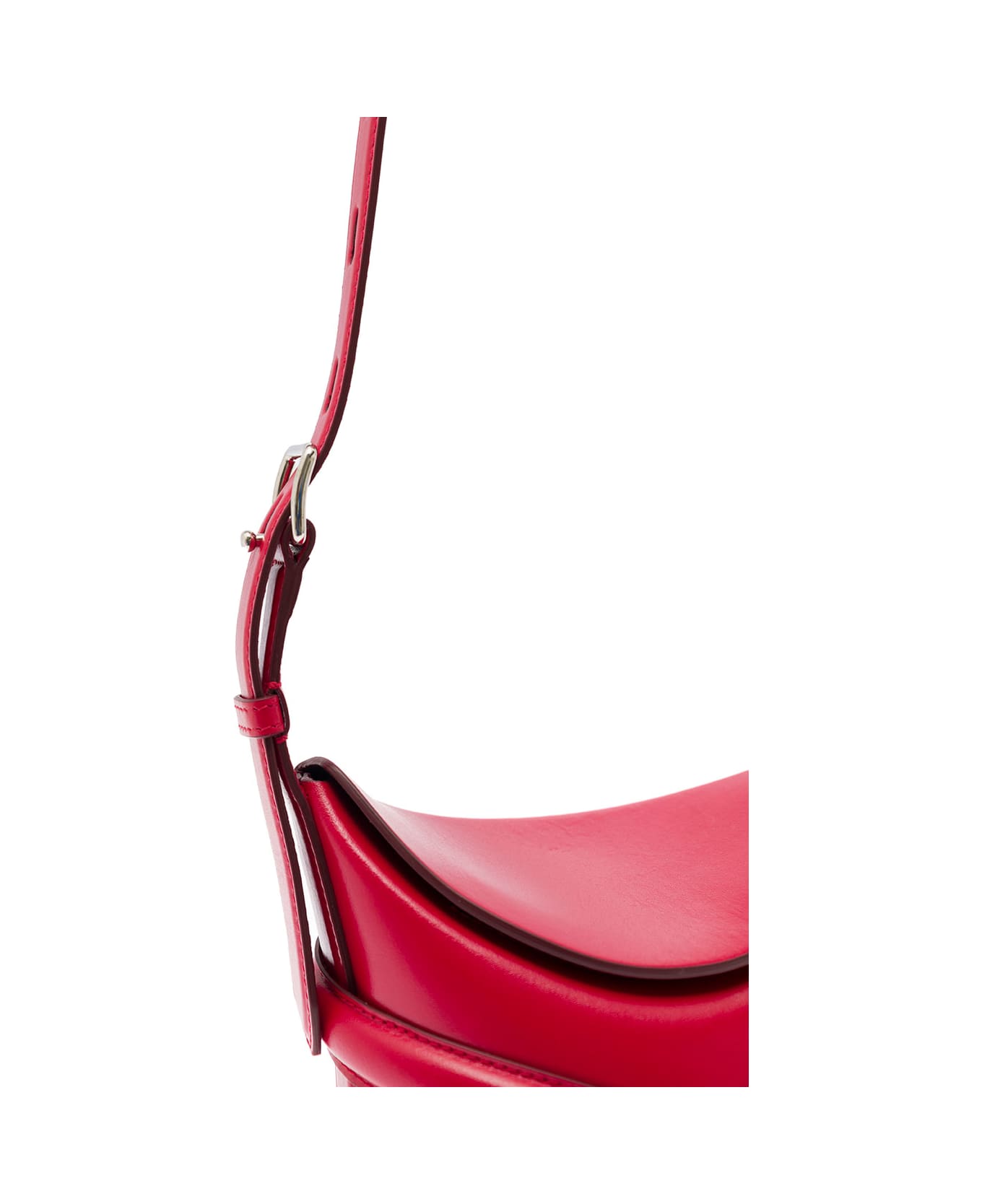 Alexander McQueen Woman's The Curve Small Red Leather Crossbody Bag - Rosso