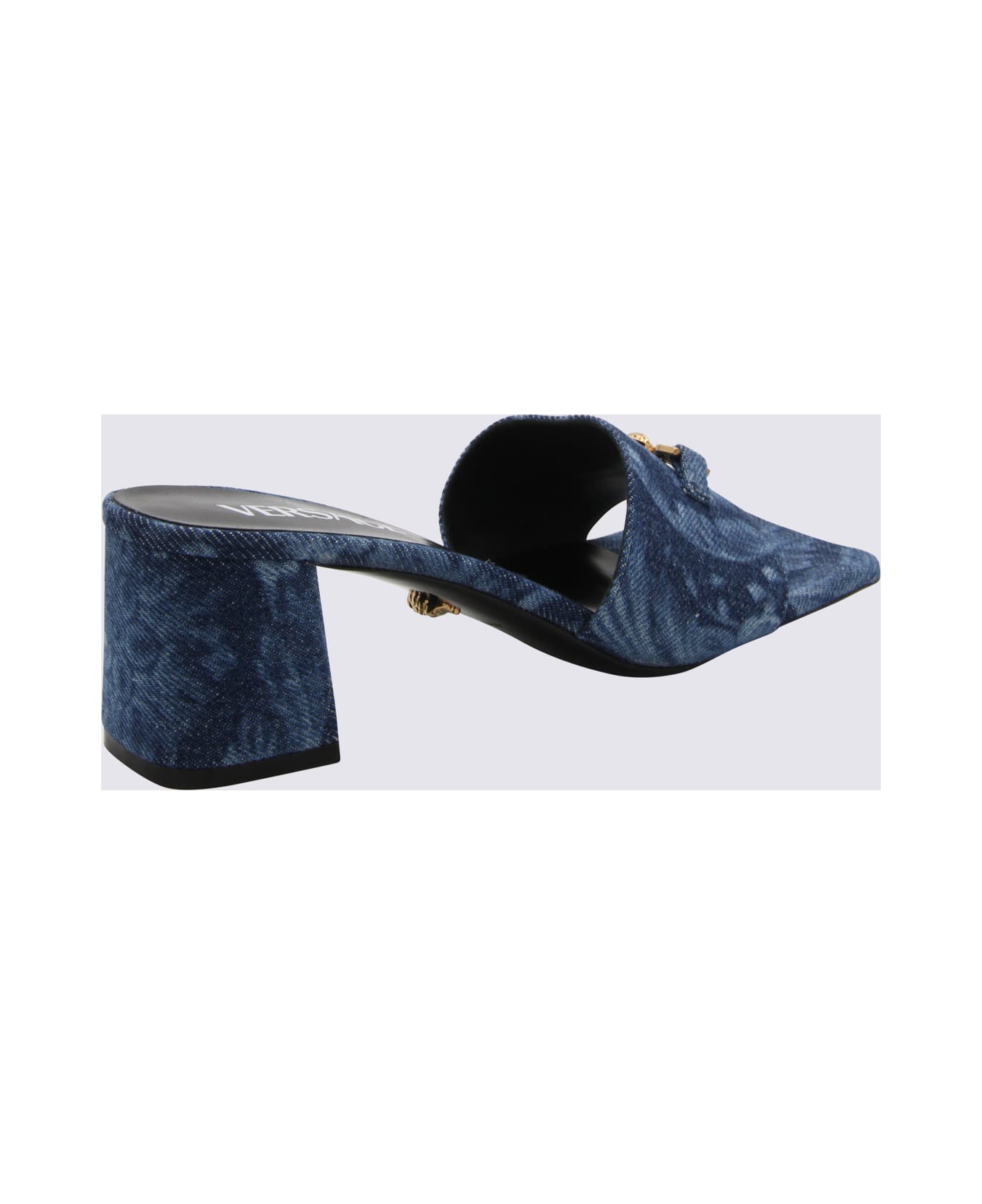 Versace Blue Denim Slippers - Blue