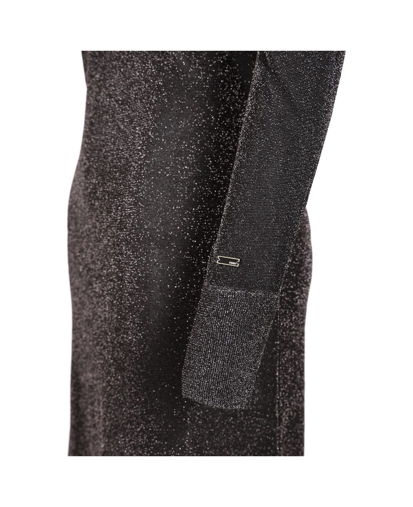 Fendi One- Shoulder Long Dress - Black