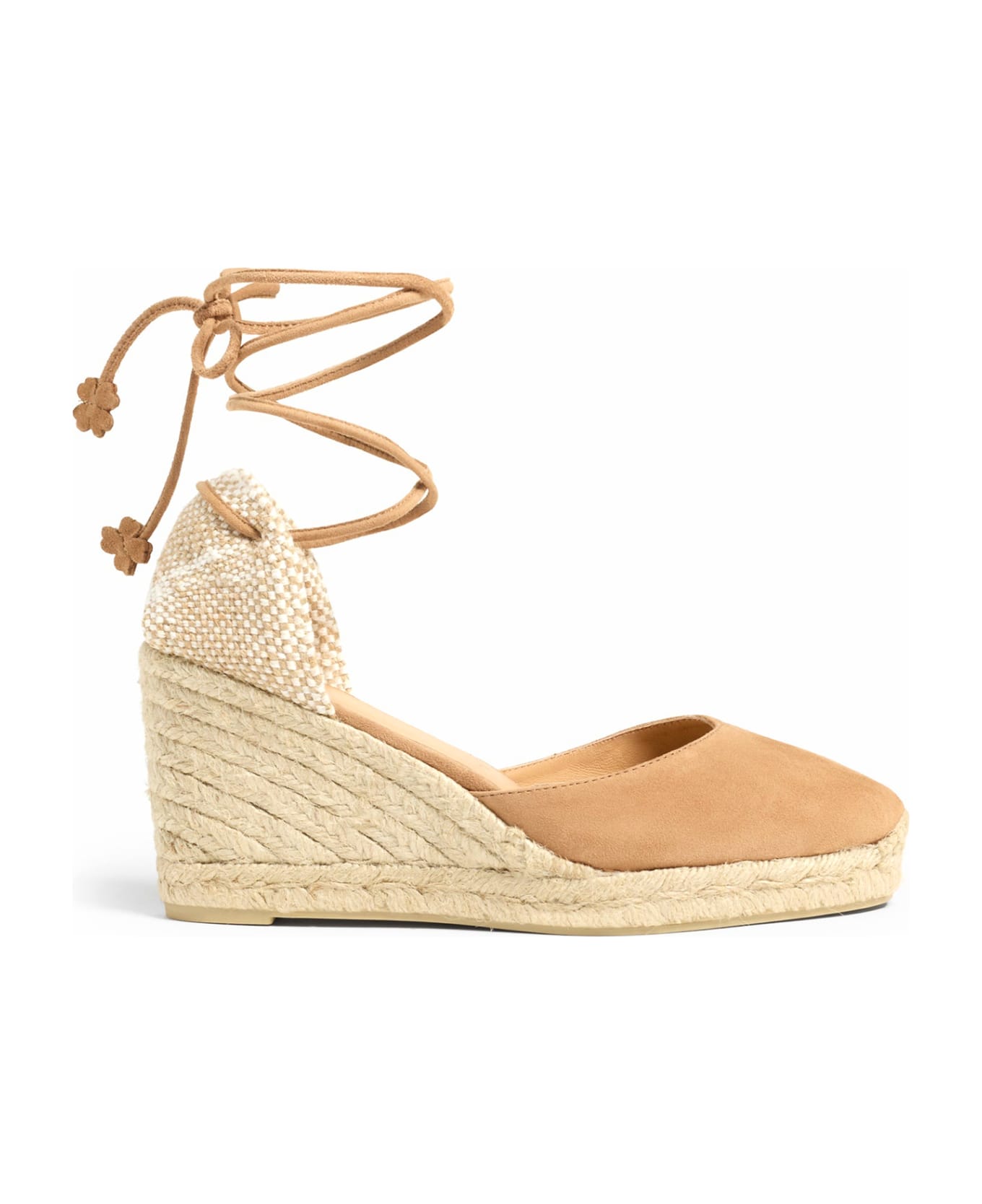 Castañer Espadrilles Carina With Wedge And Laces - TOSTADO