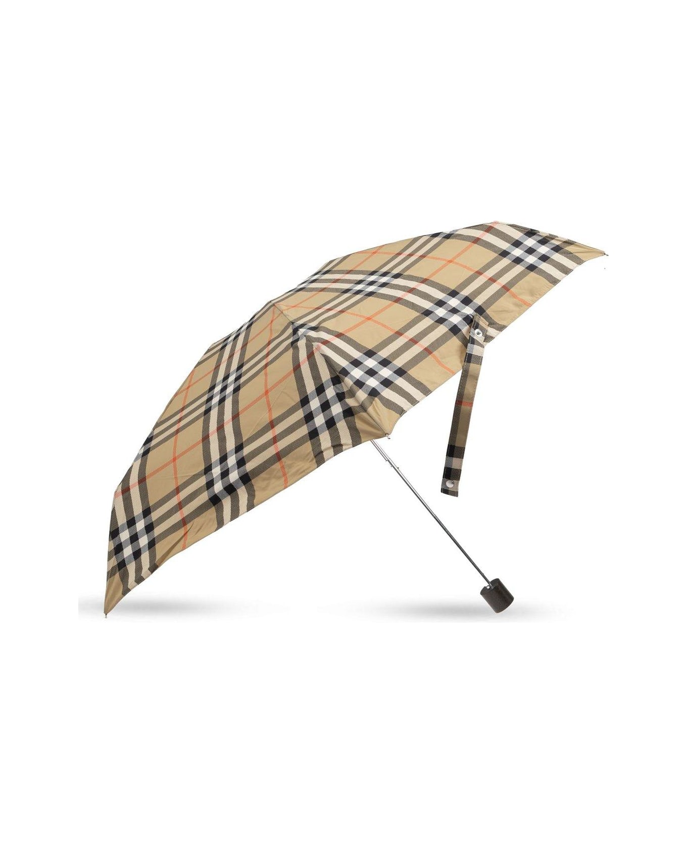 Burberry Checked Folded Press-stud Umbrella - SANDIPCHECK