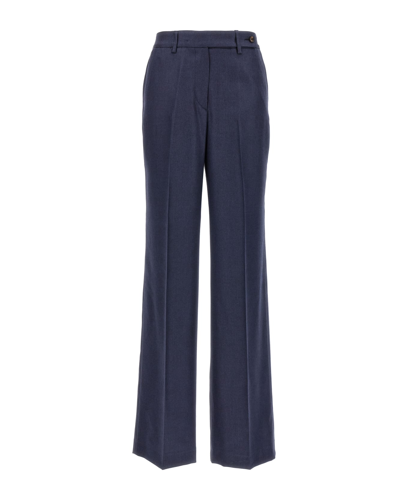 Kiton Silk Cashmere Pants - Blue