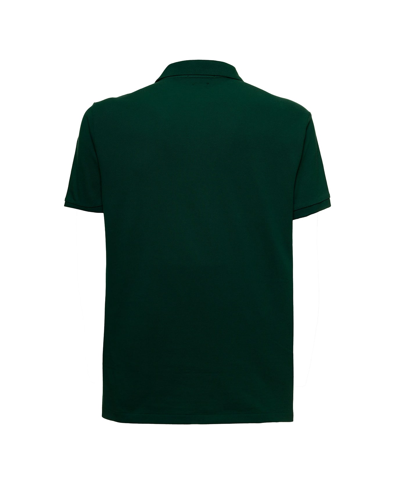 Ralph Lauren Green Cotton Piquet Polo Shirt With Logo - New Forest