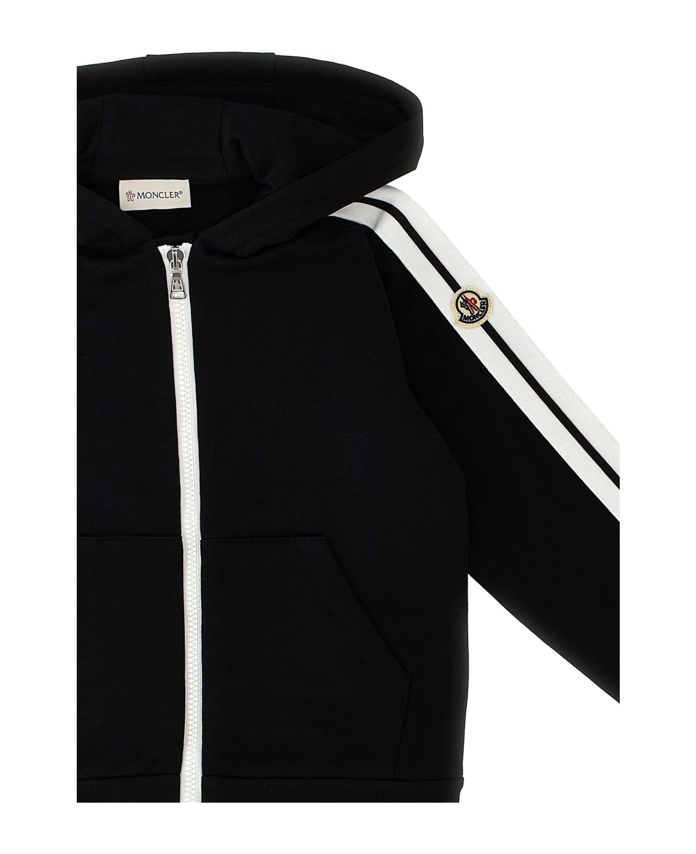 Moncler Hoodie + Joggers Tracksuit - White/Black