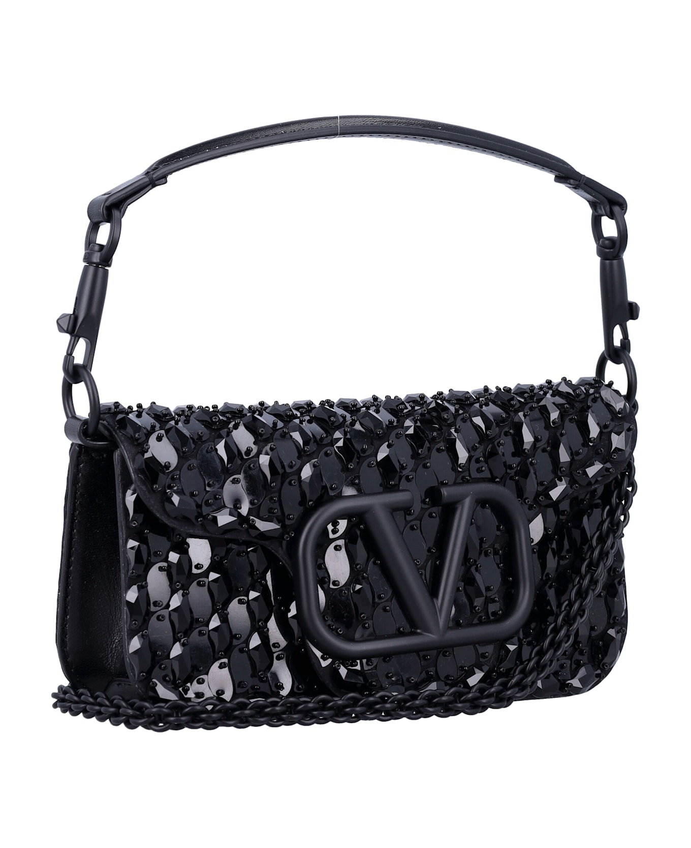 Valentino Garavani Locò Small Shoulder Bag - JET BLACK