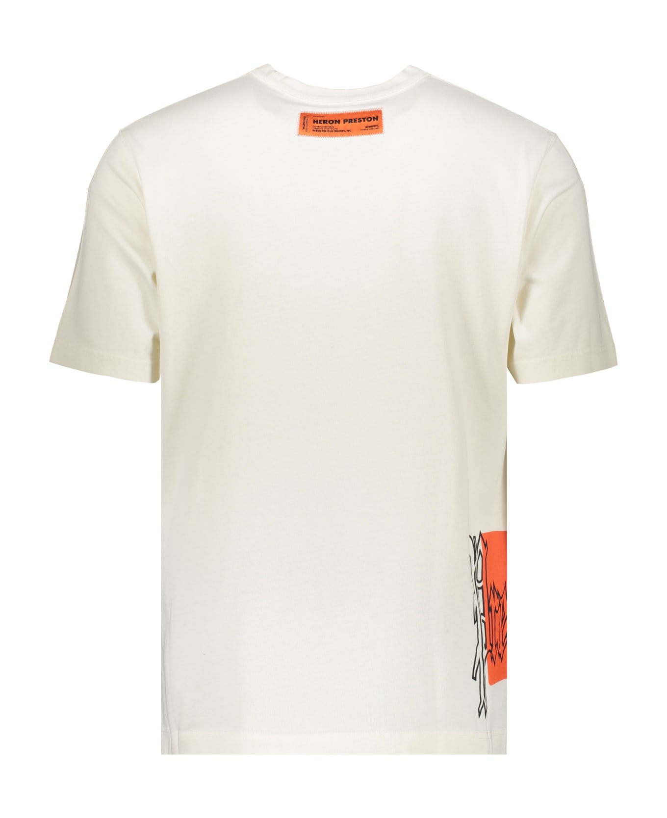 HERON PRESTON Printed Cotton T-shirt - White