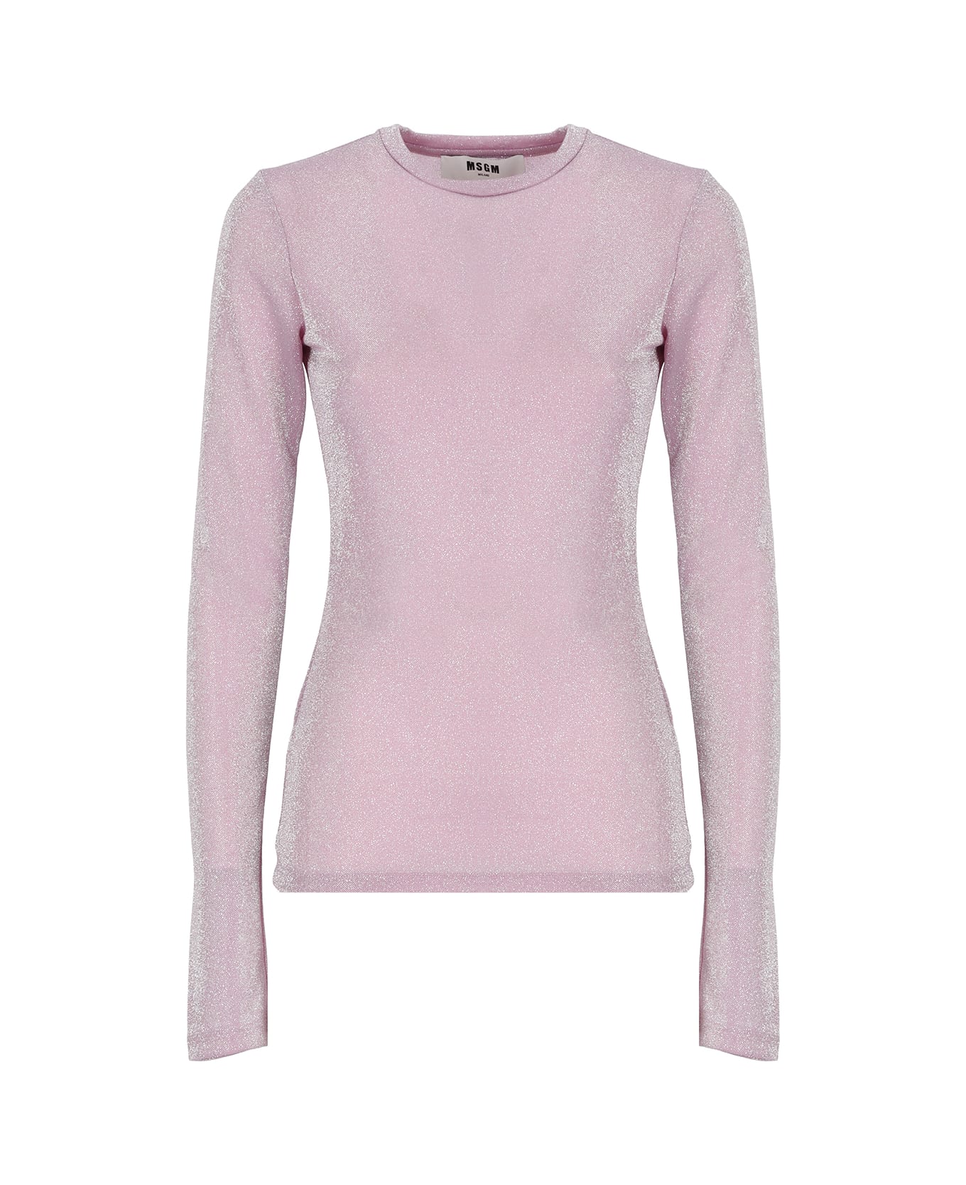 MSGM Lurex T-shirt - Pink Tシャツ
