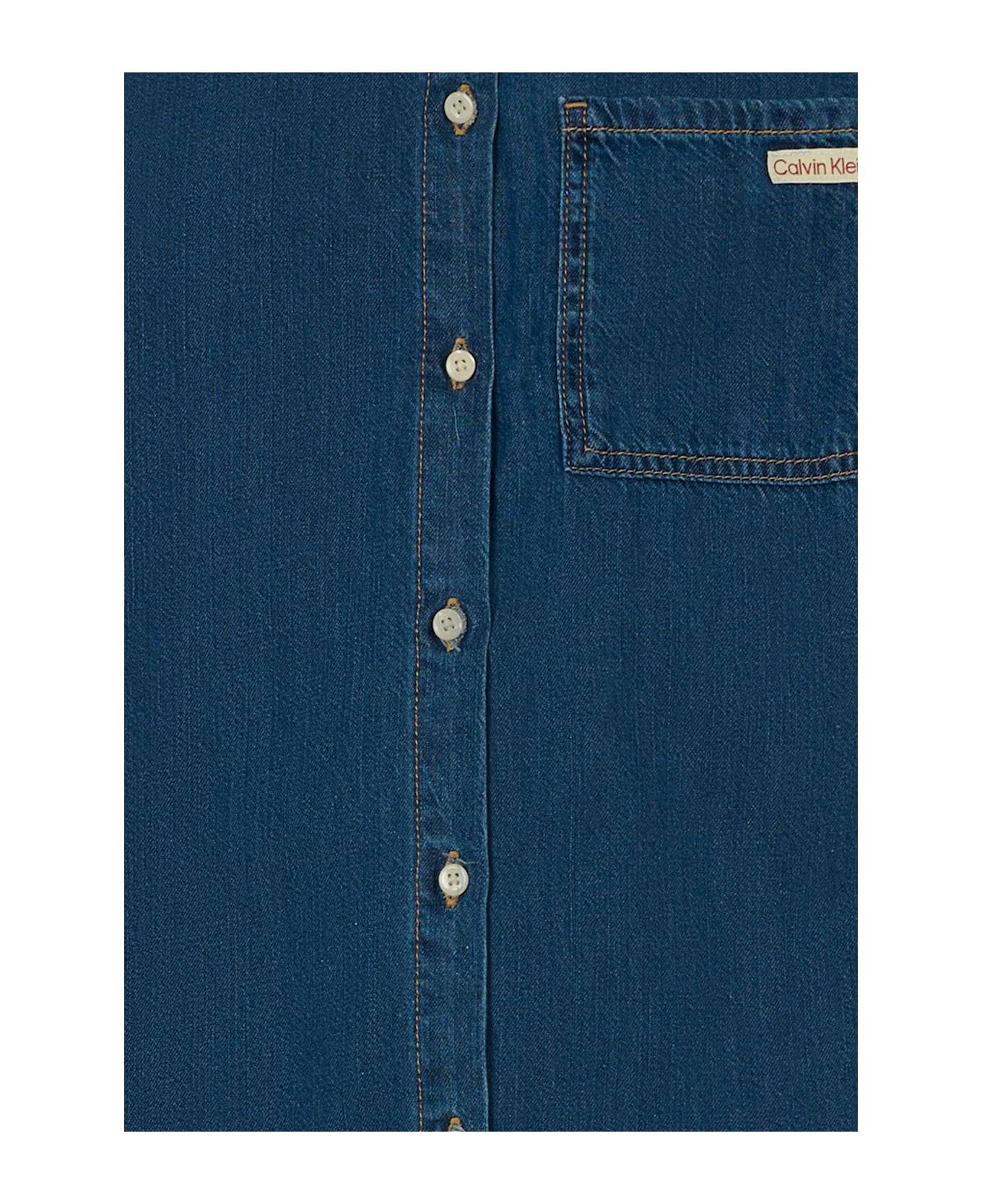Calvin Klein Denim Shirt For Kids - Denim