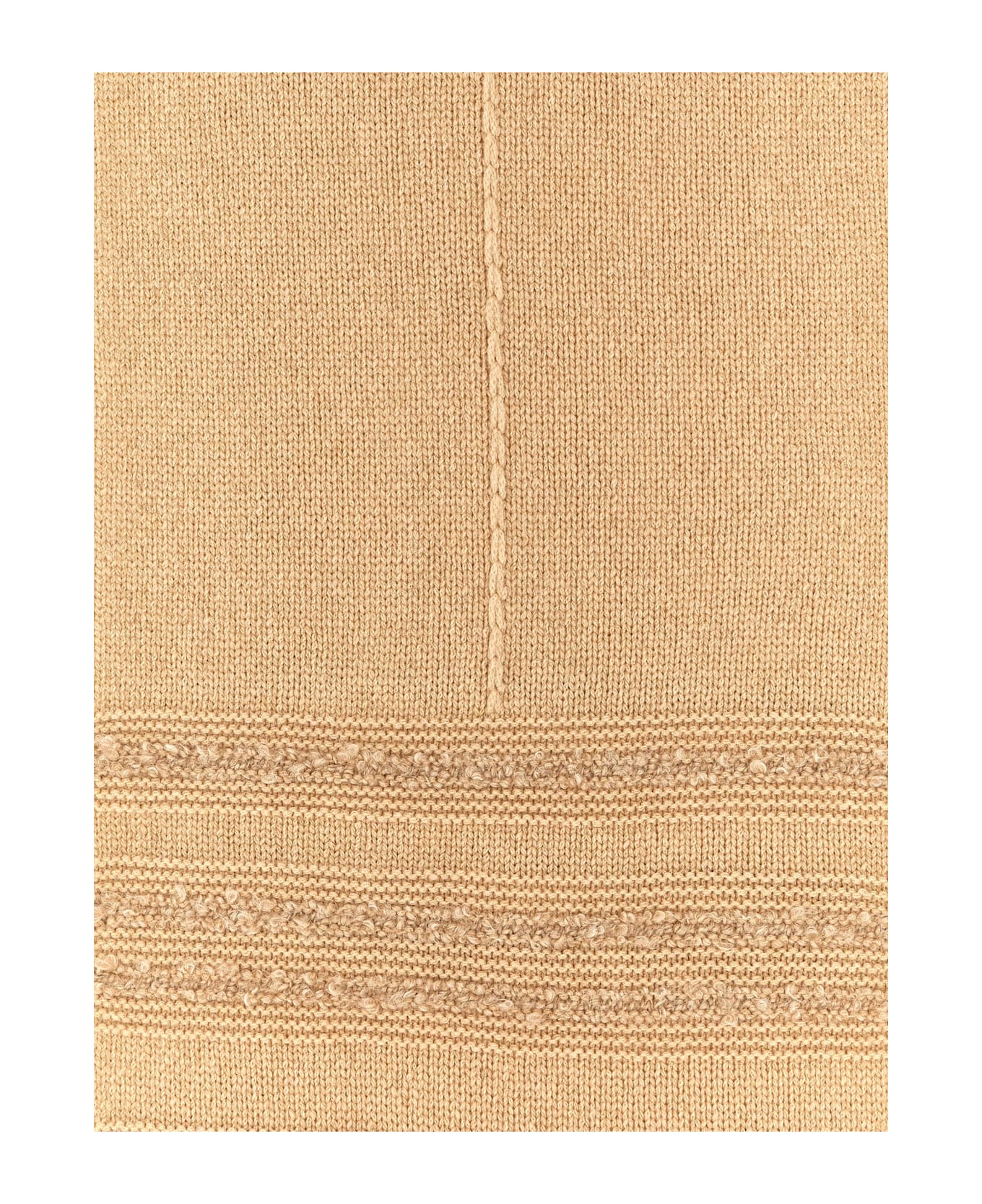 Fabiana Filippi Bouclé Fringed Scarf - Beige