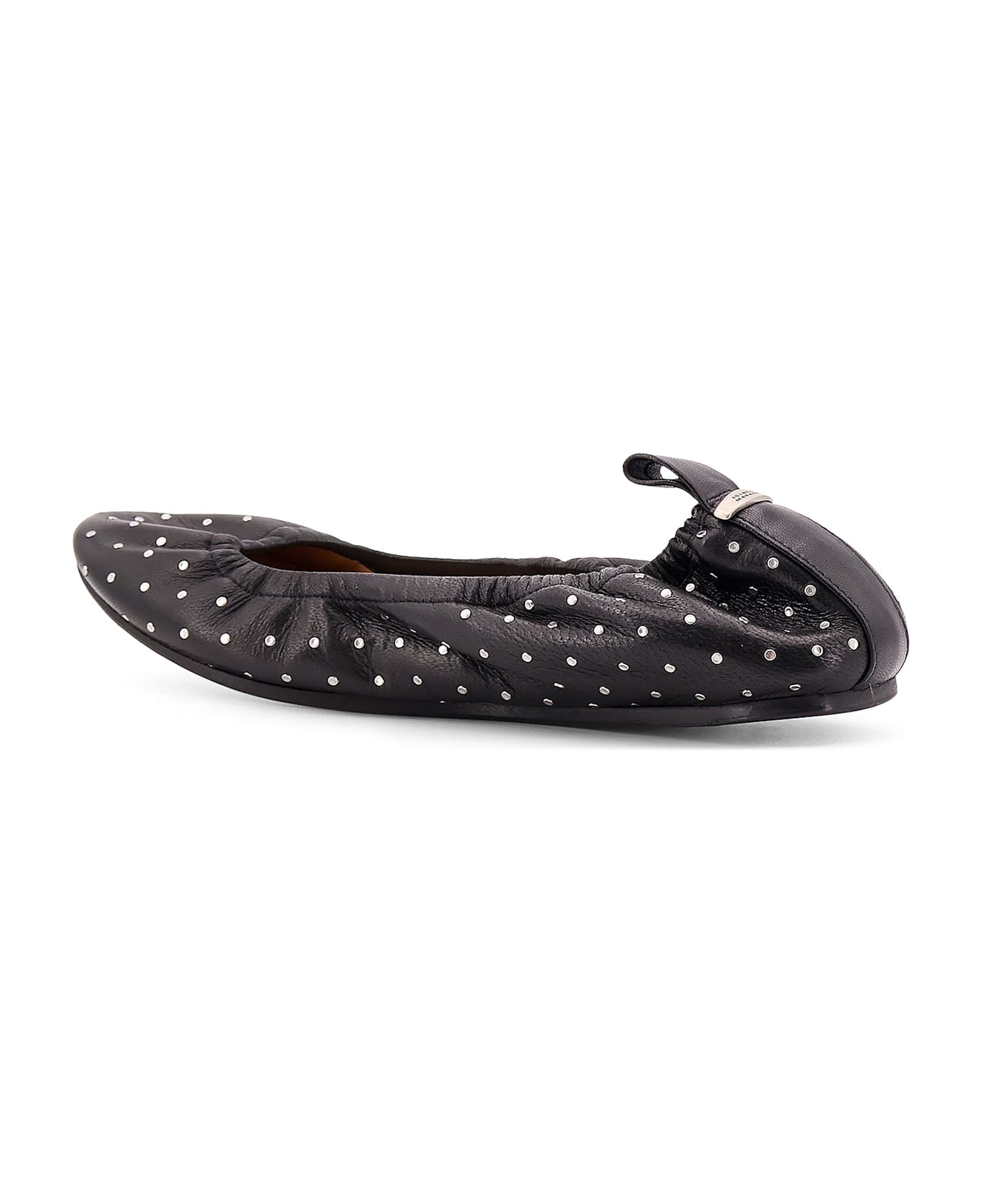 Isabel Marant Leather Ballerinas With Stud Detail - Black
