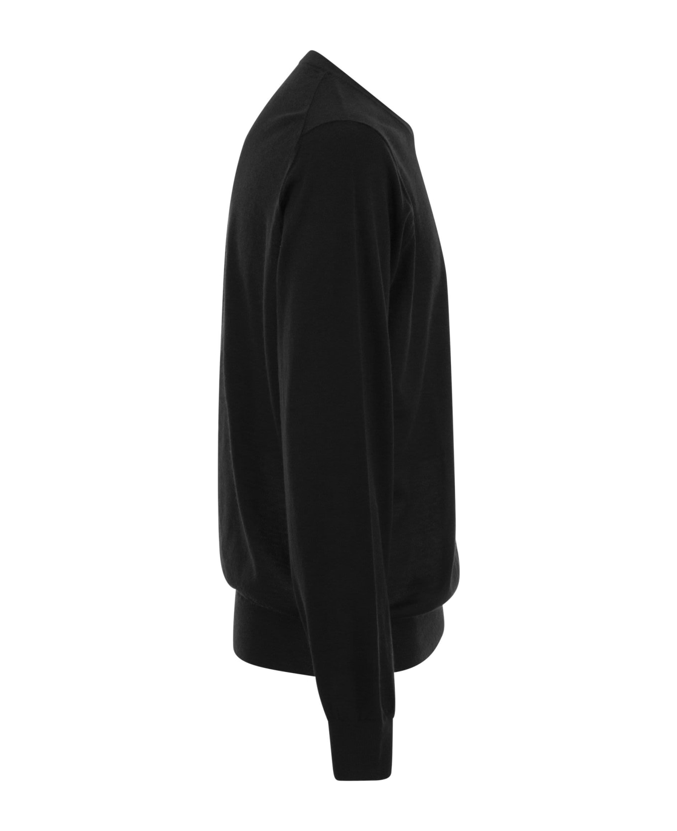 Brunello Cucinelli Cashmere And Silk Crew-neck Sweater - Black