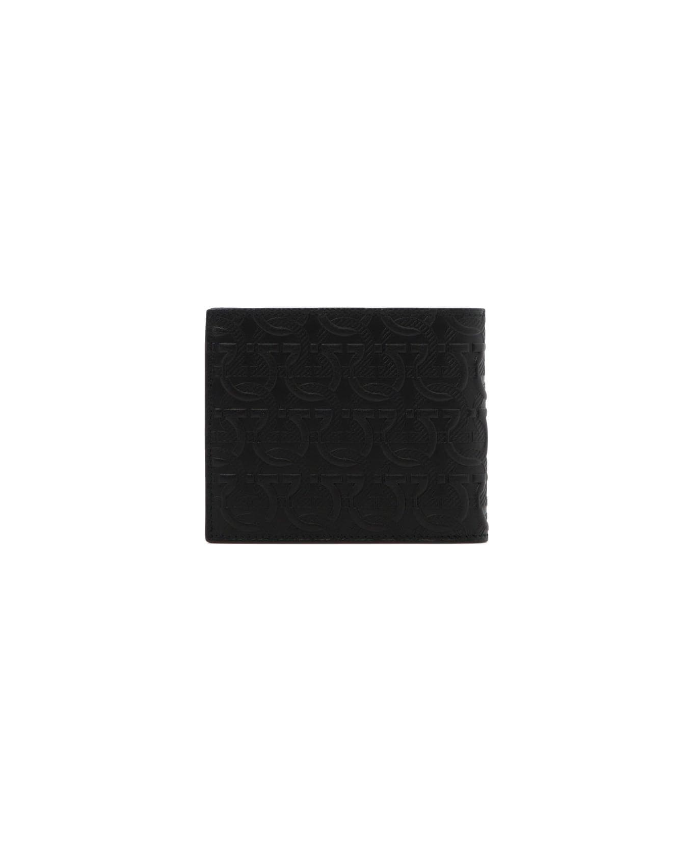 Ferragamo Gancini Bifold Wallet - BLACK 財布